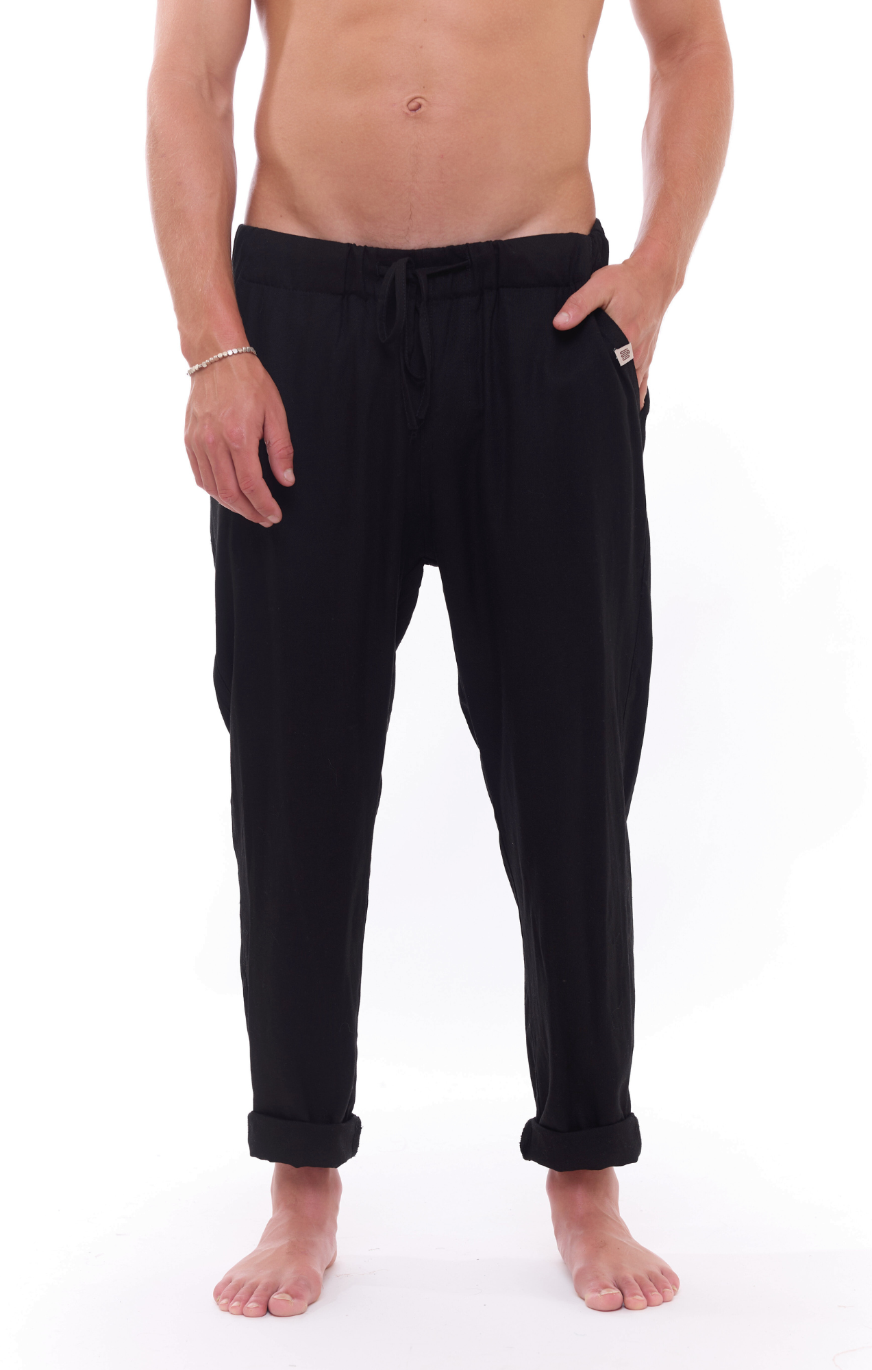 Black- Linen Long Pants