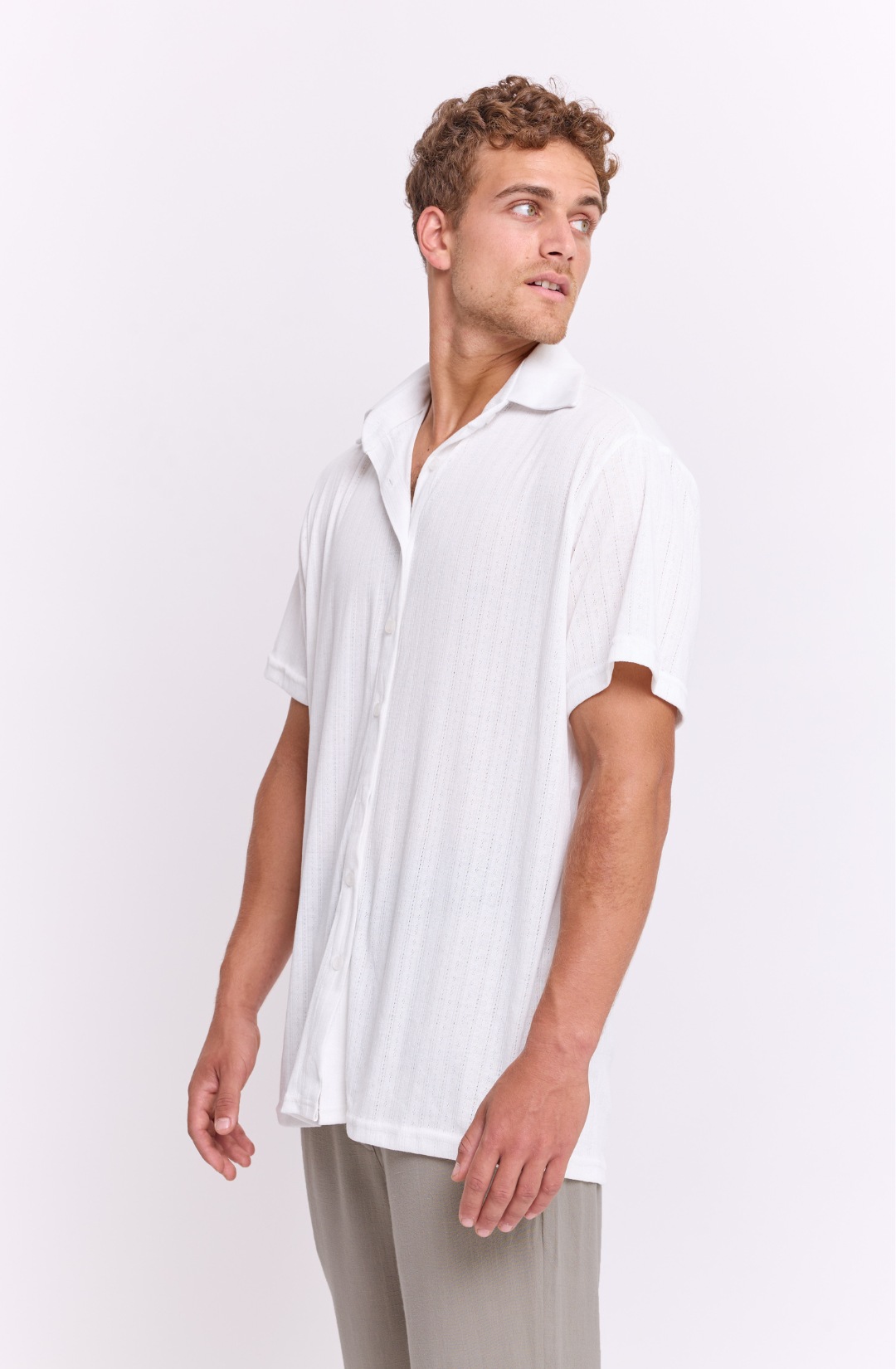 Off white pointill- Buttoned shirt