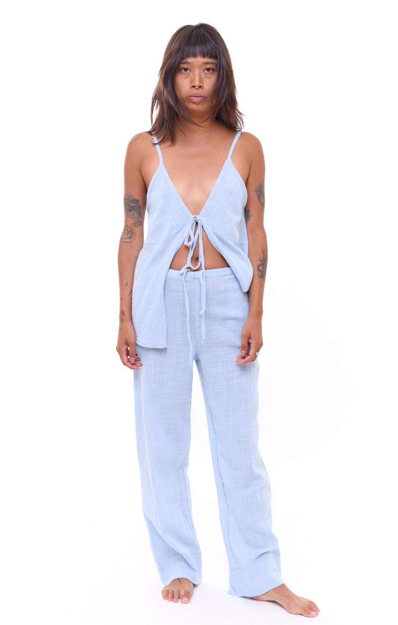 Light Blue - Woman Long Pants