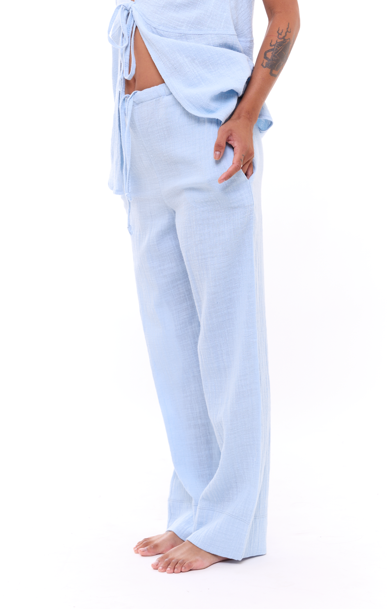 Light Blue - Woman Long Pants