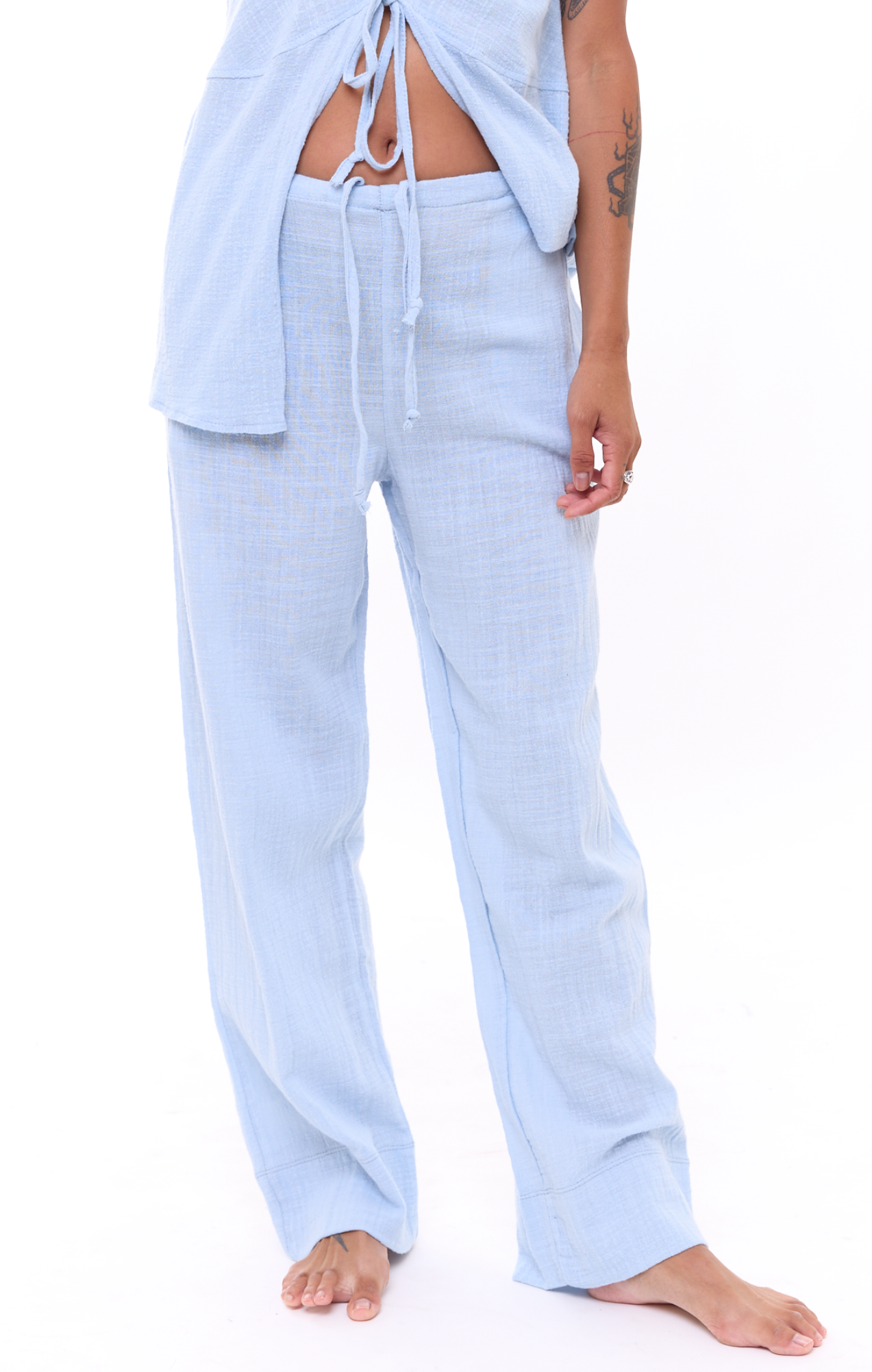 Light Blue - Woman Long Pants