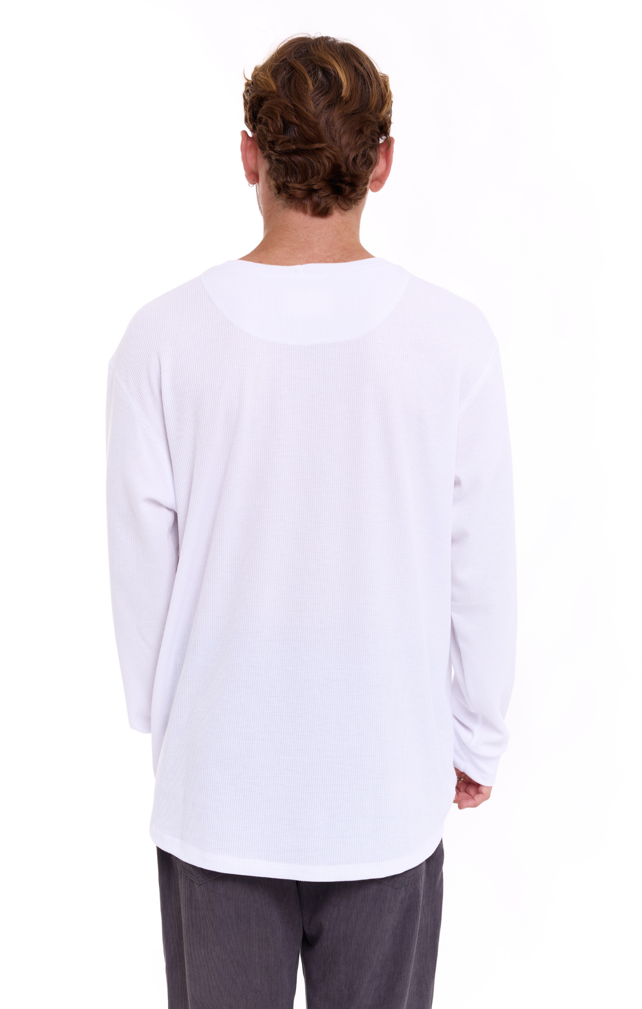 White- Waffle Long Shirt