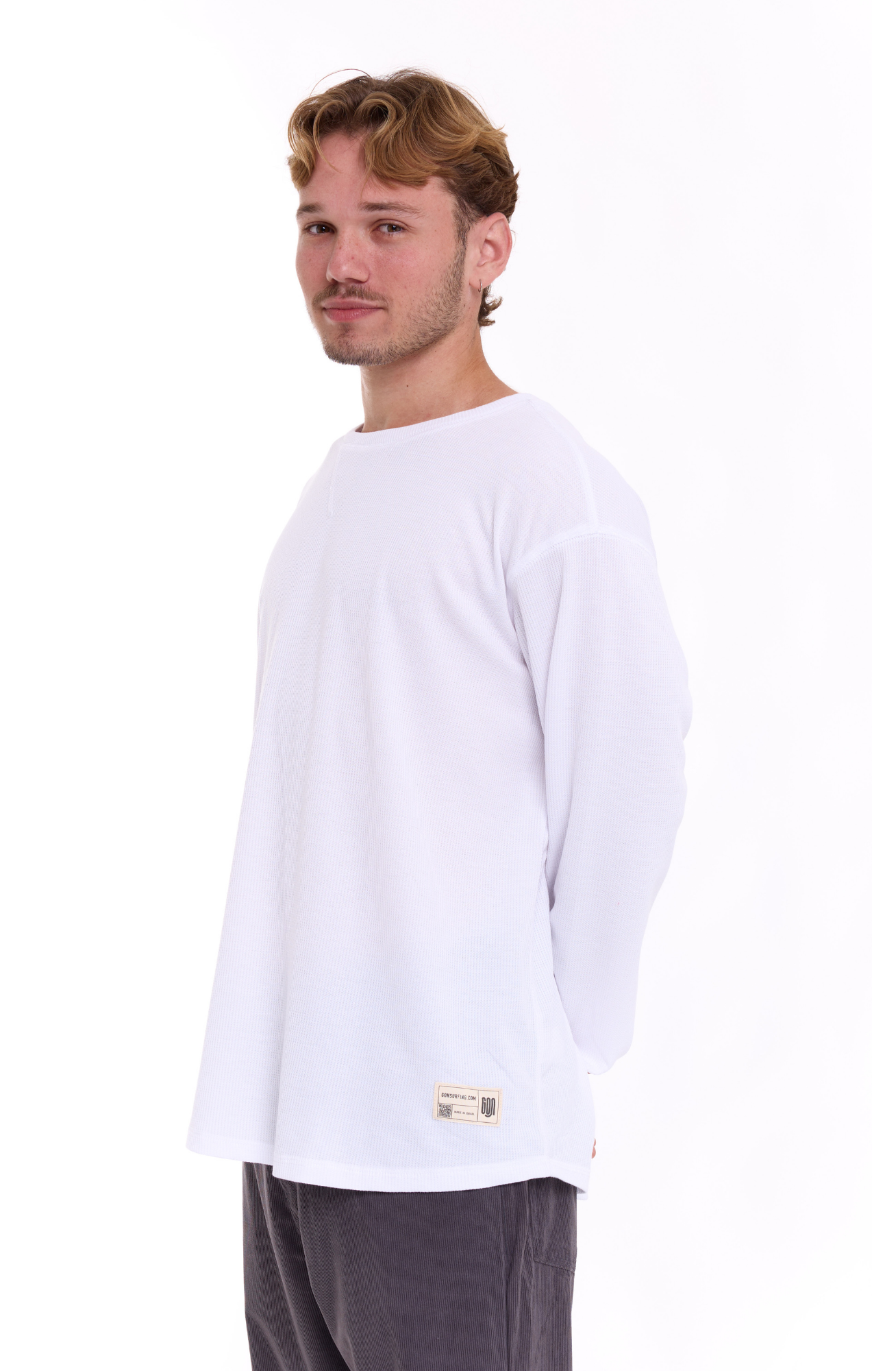 White- Waffle Long Shirt