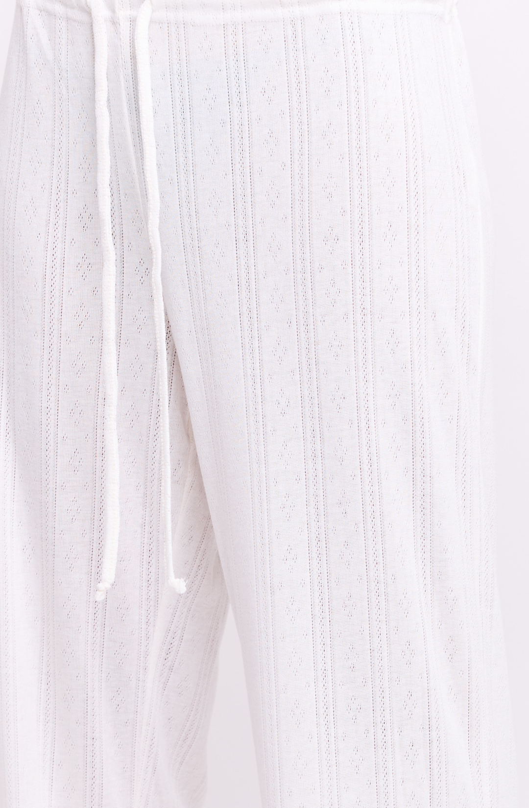 Off white pointeil- long pants