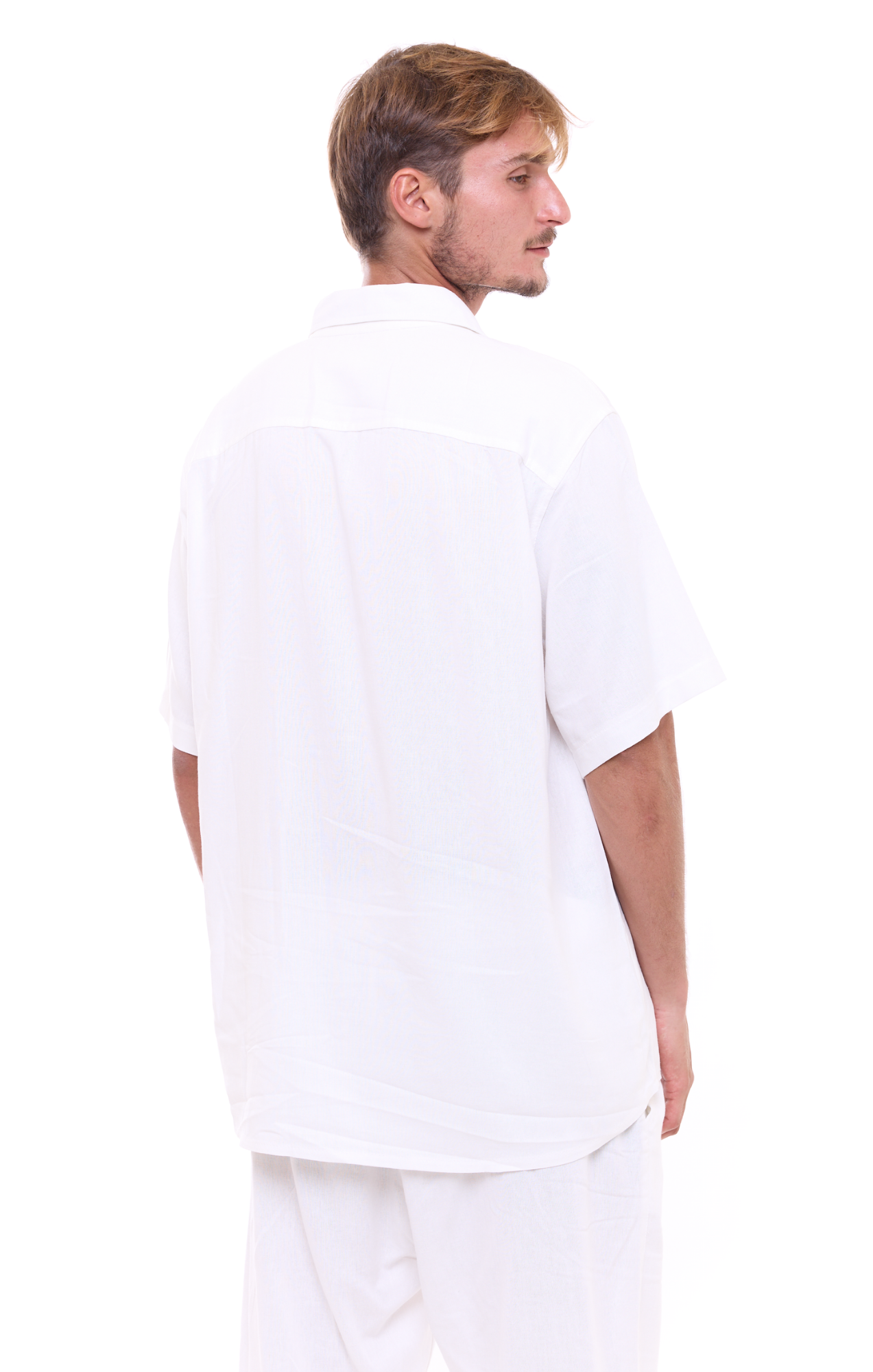 Off White - Unisex Oversize Linen Shirt