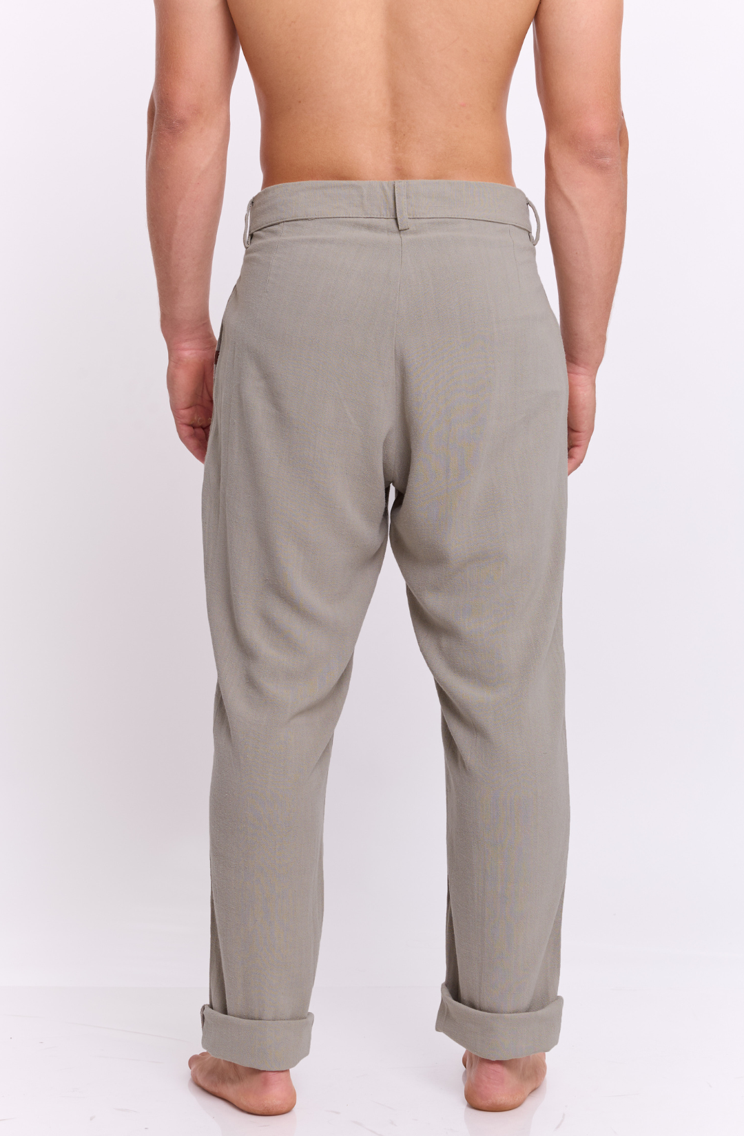 Olive - Linen Long Pants