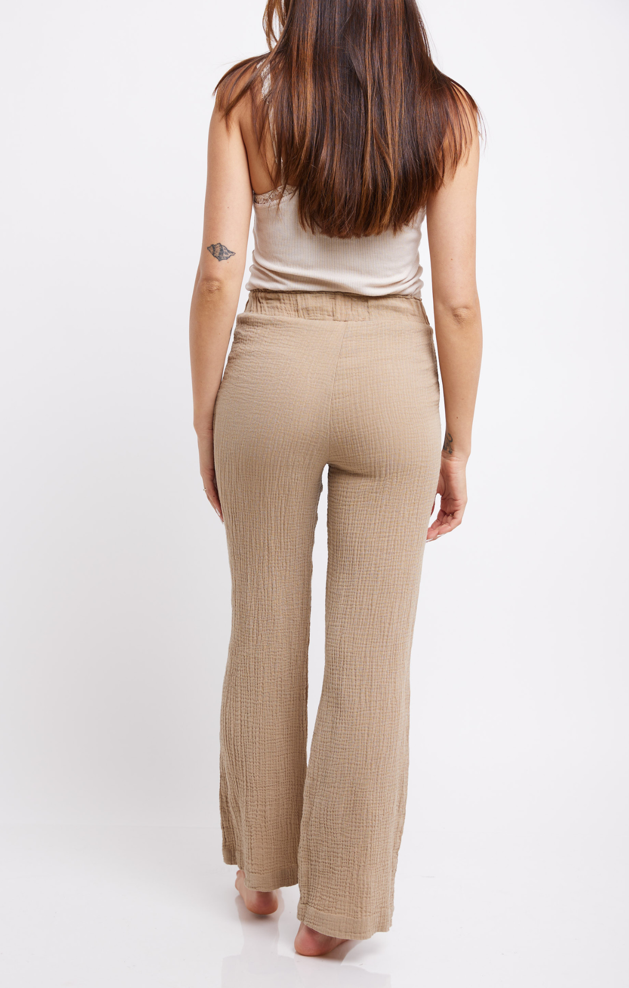 Khaki -Woman Long Pants Tetra