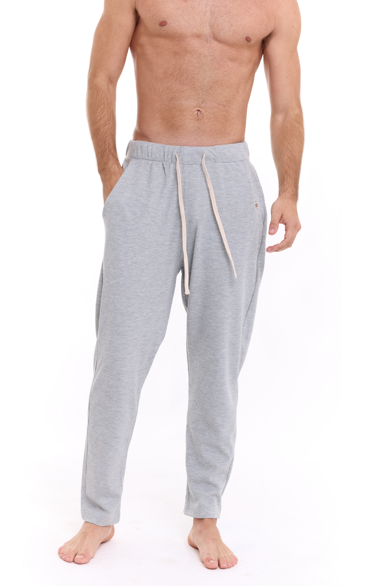 Gray - Waffle Unisex Long Pants