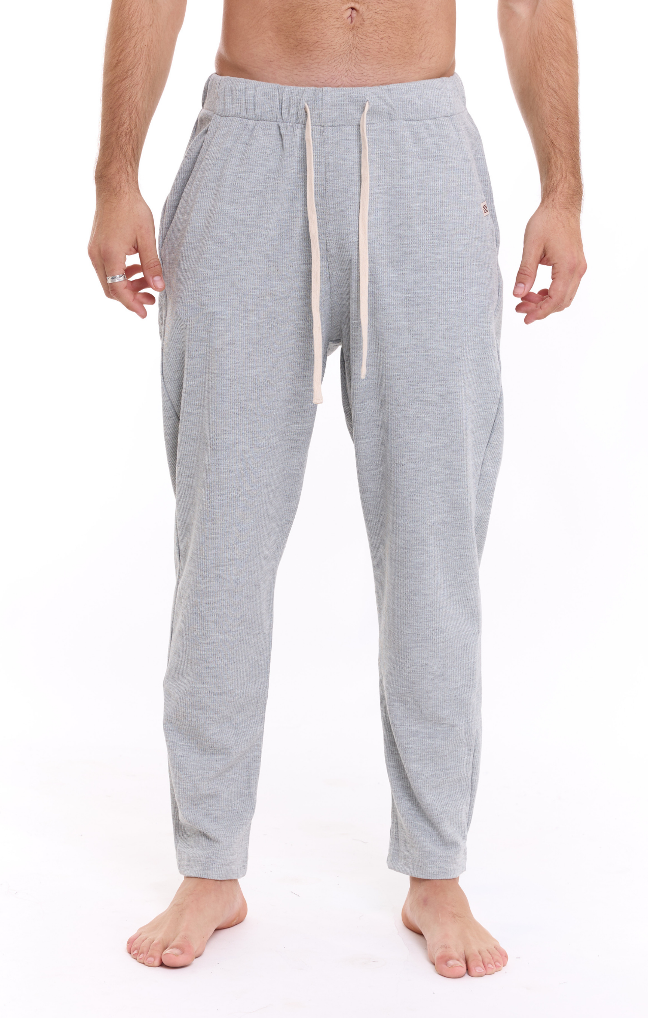 Gray - Waffle Unisex Long Pants