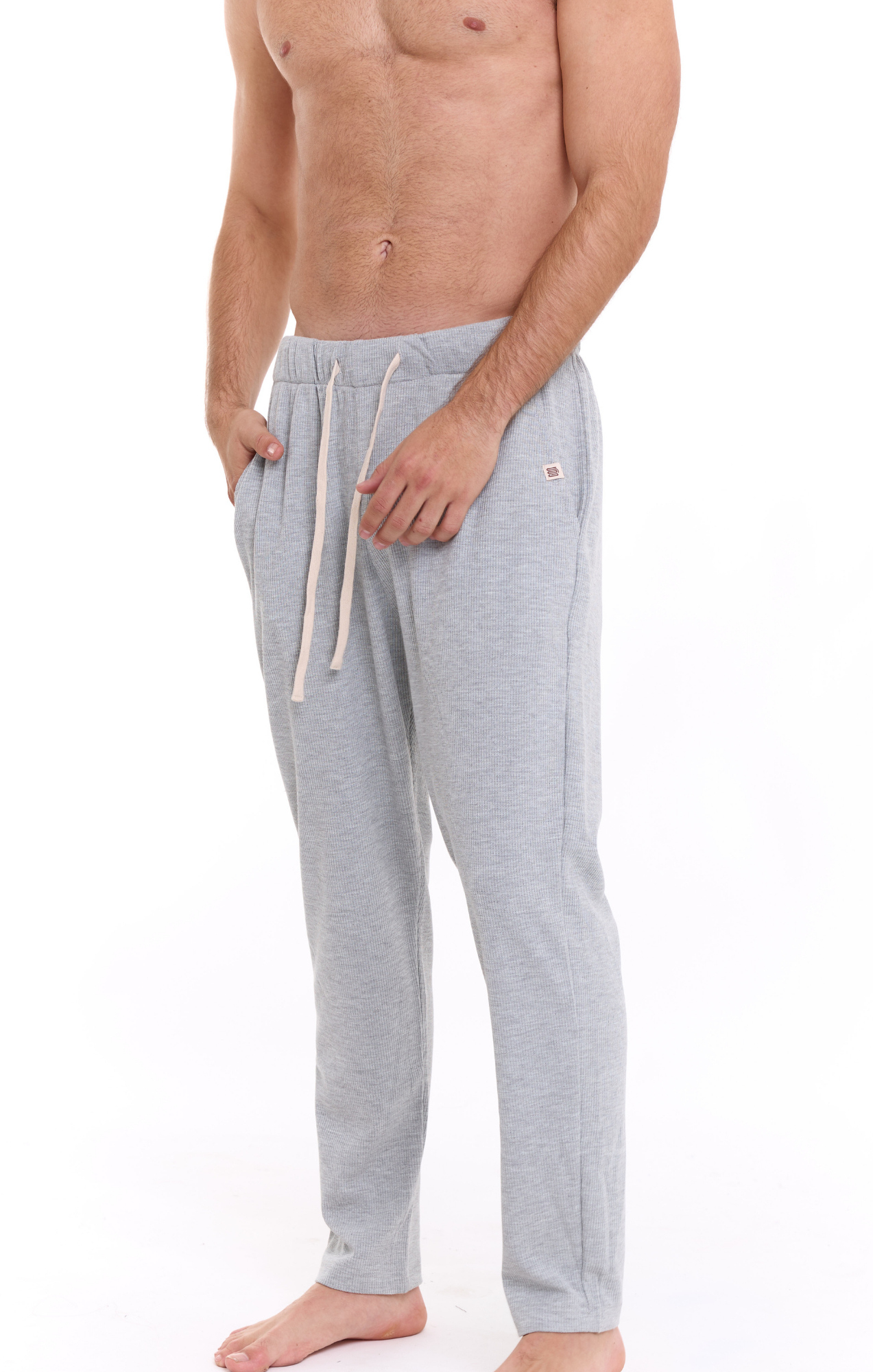 Gray - Waffle Unisex Long Pants