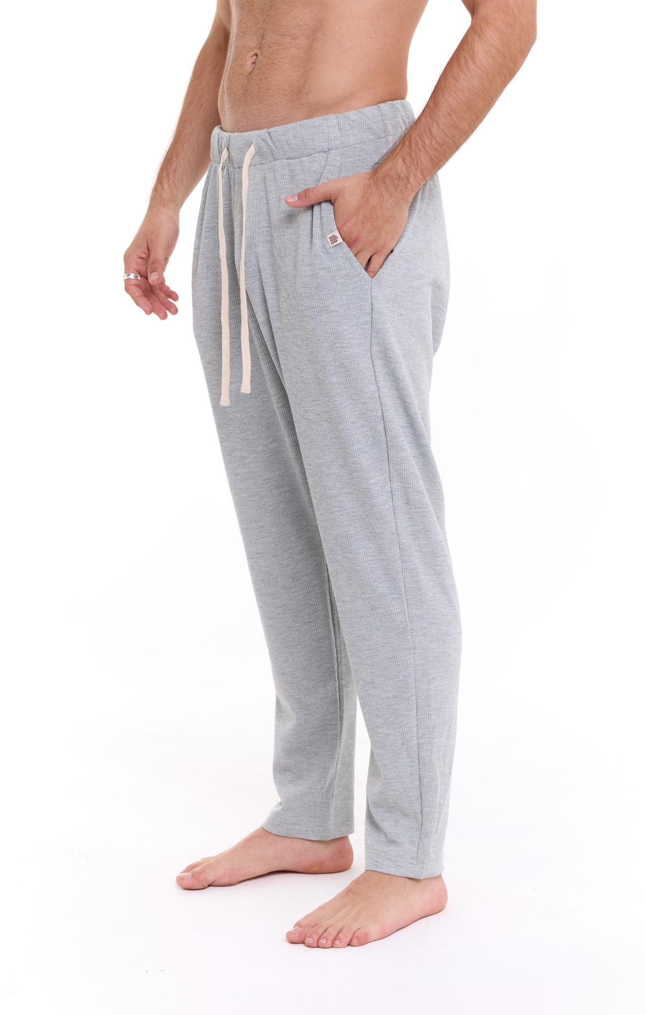 Gray - Waffle Unisex Long Pants