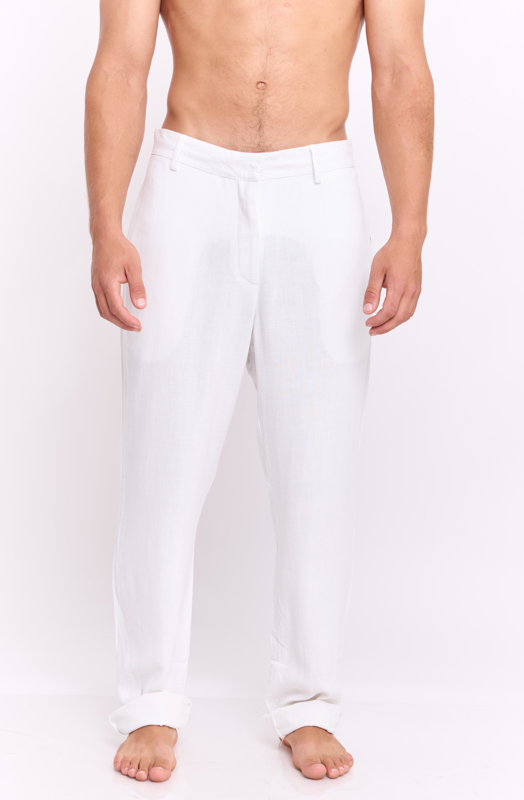 White - Linen Long Pants