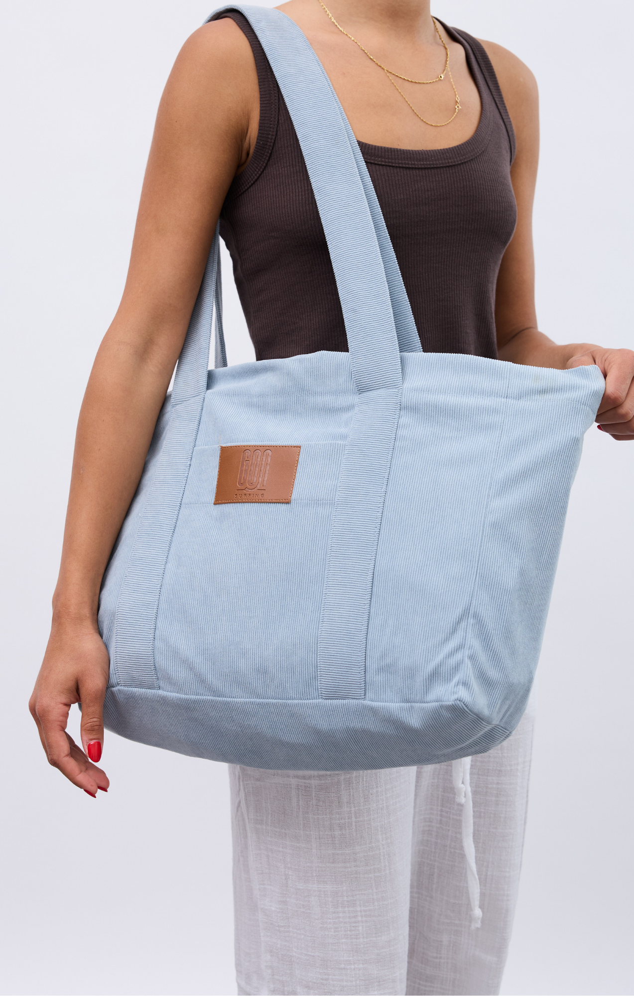 Light Blue - Corduroy Bag