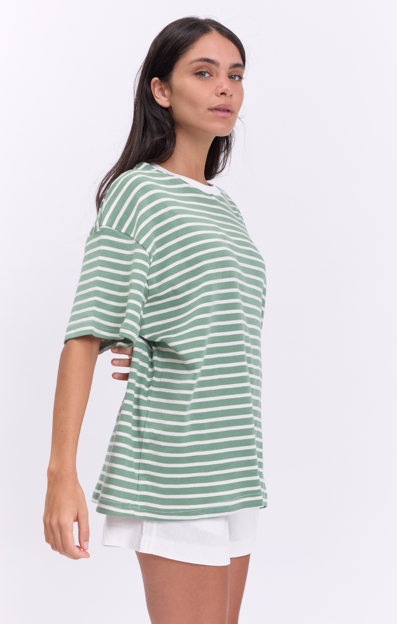 Light Green Stripes - Oversize T-Shirt