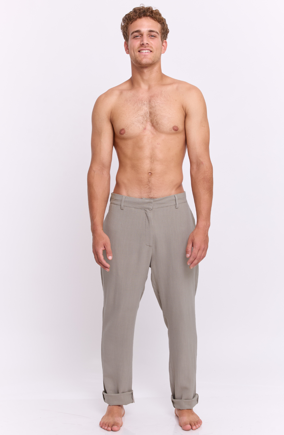 Olive - Linen Long Pants