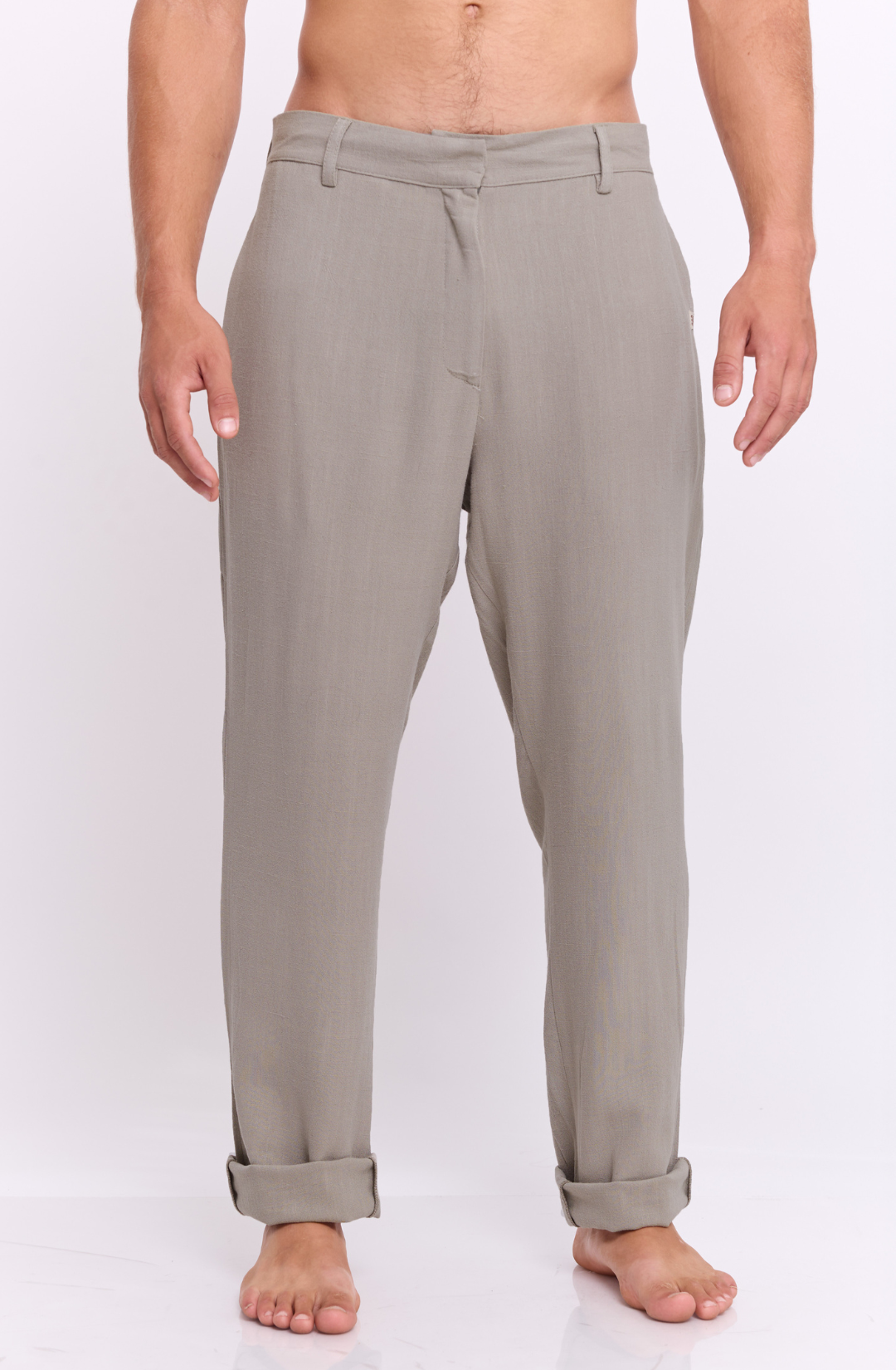 Olive - Linen Long Pants