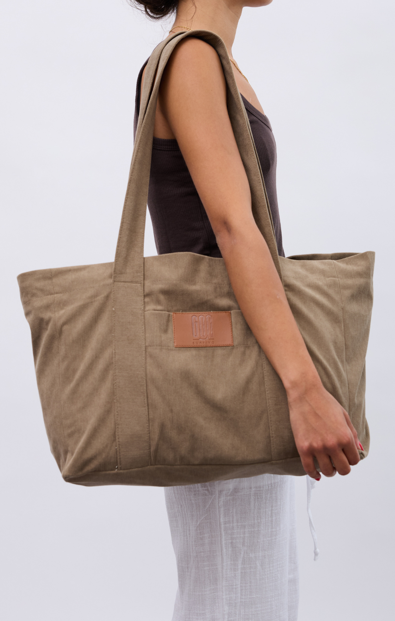 Khaki - Corduroy Bag