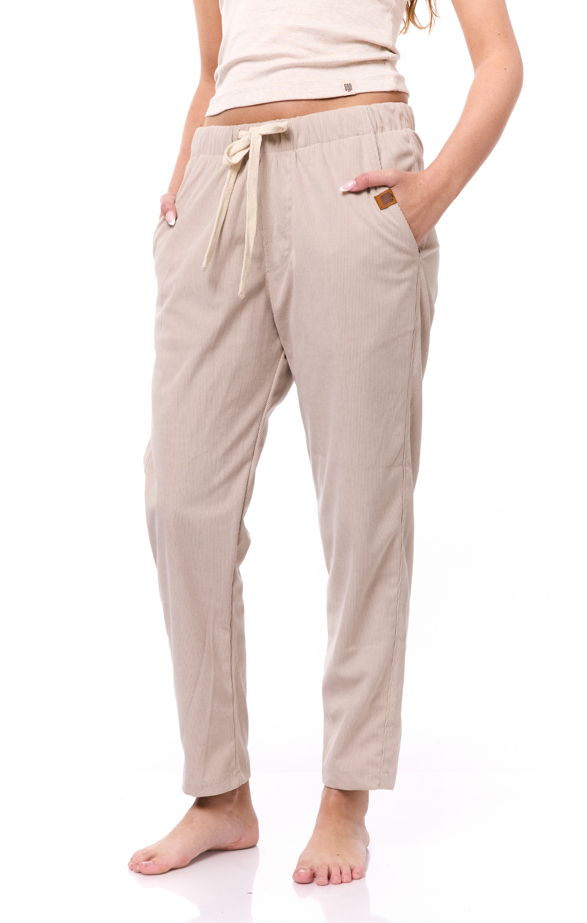 Cream - Corduroy Long Pants