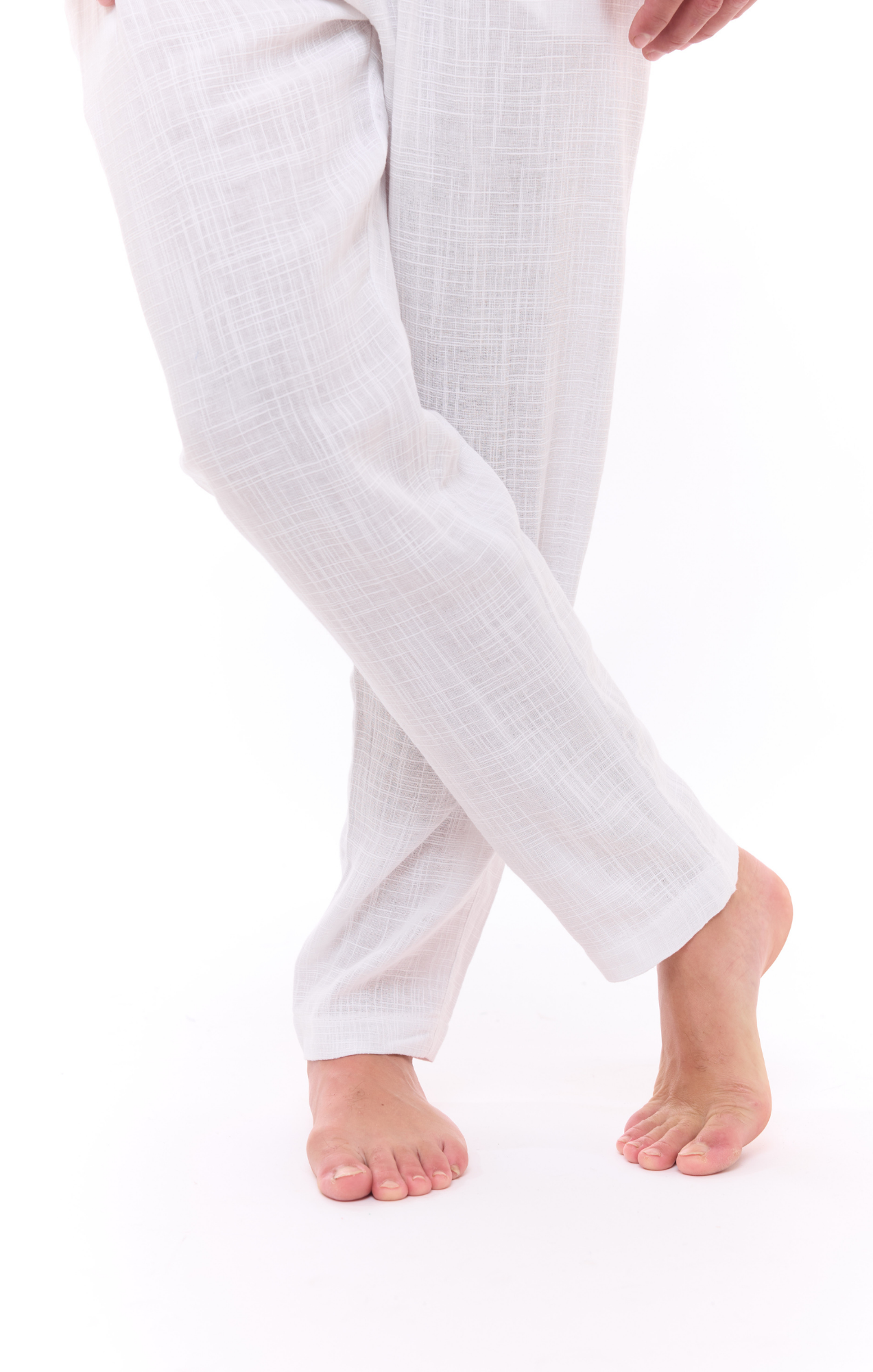 White texture - Cotton Long Pants