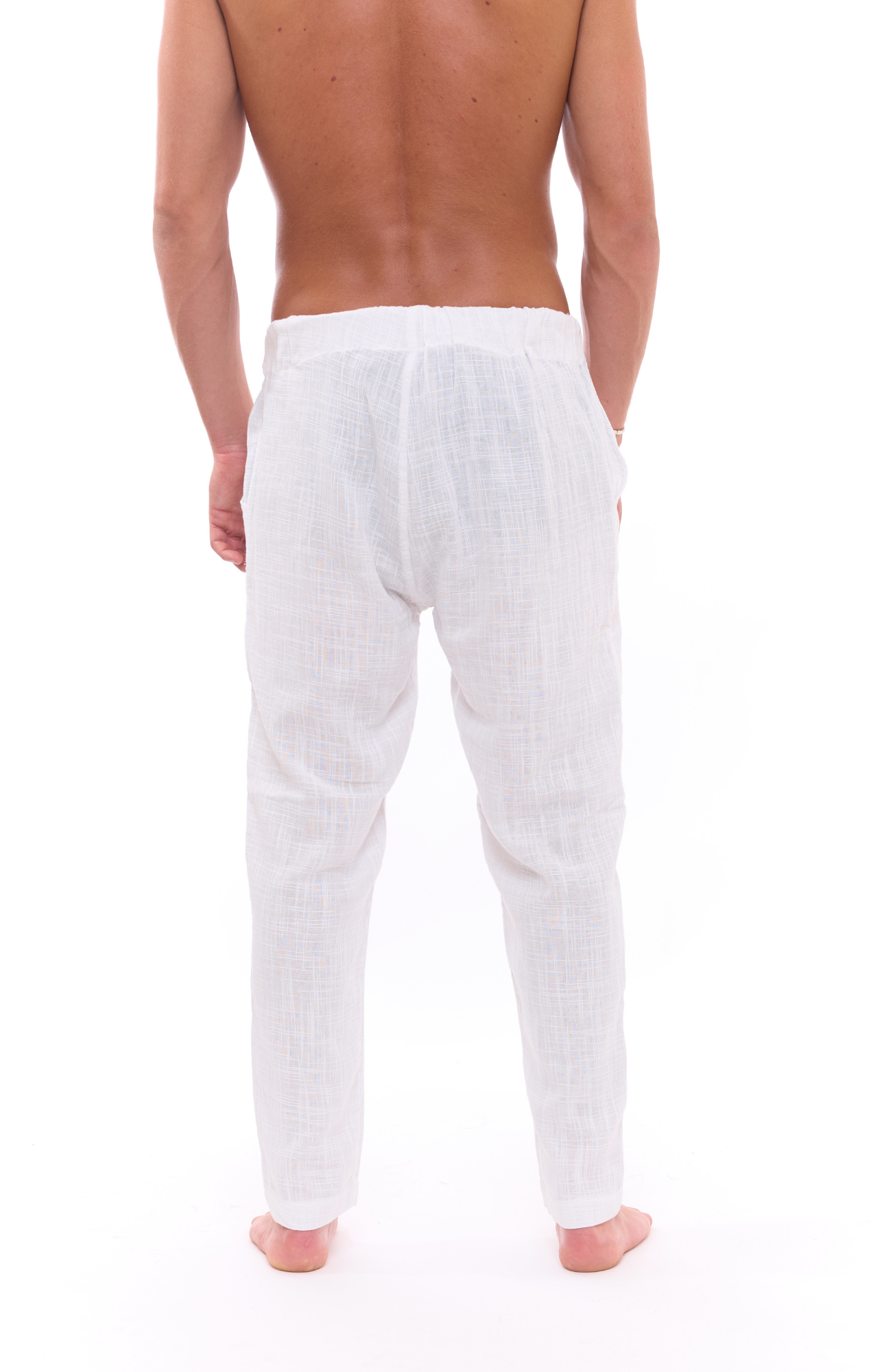 White texture - Cotton Long Pants