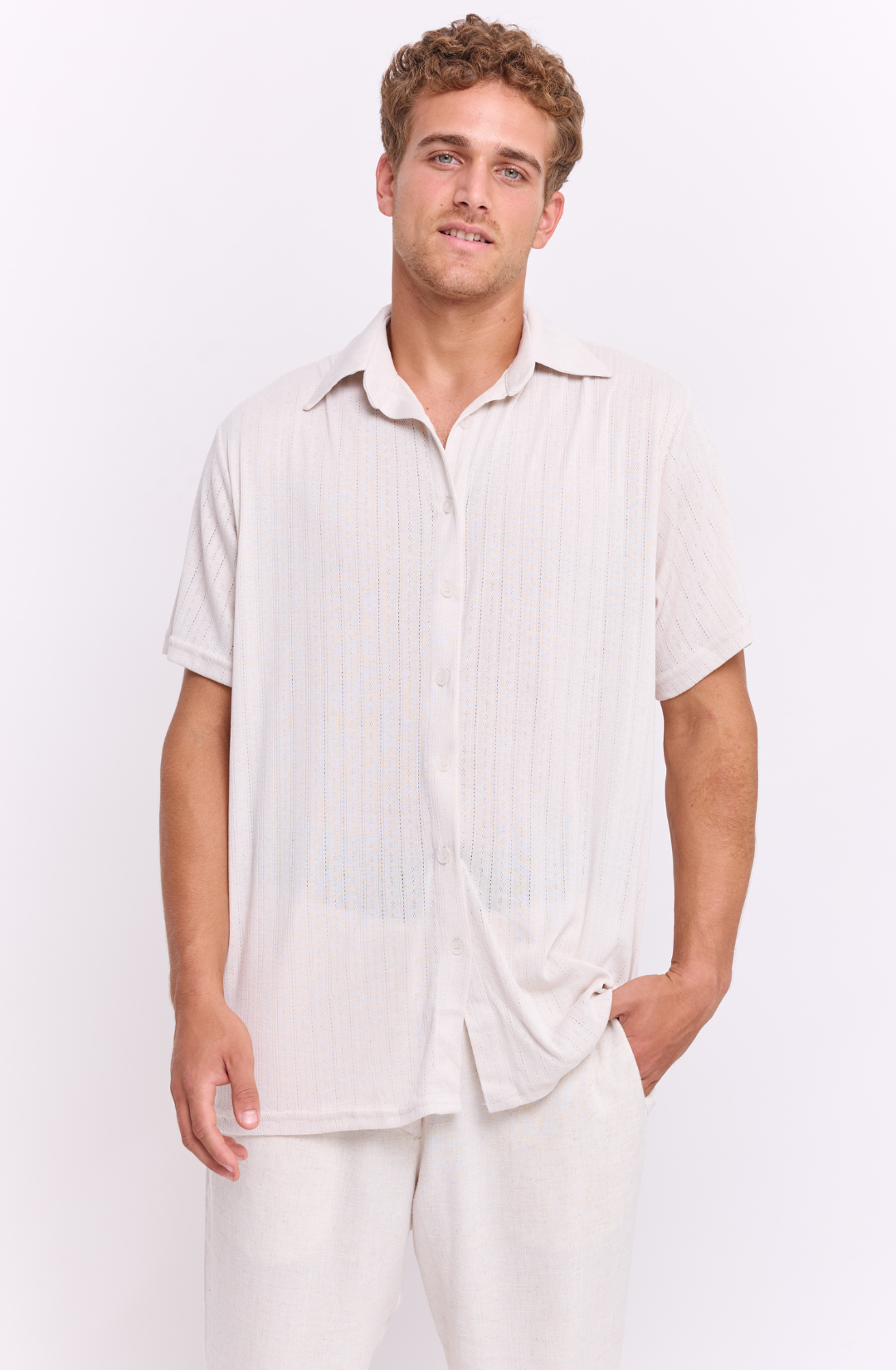 Stone pointill- Buttoned shirt