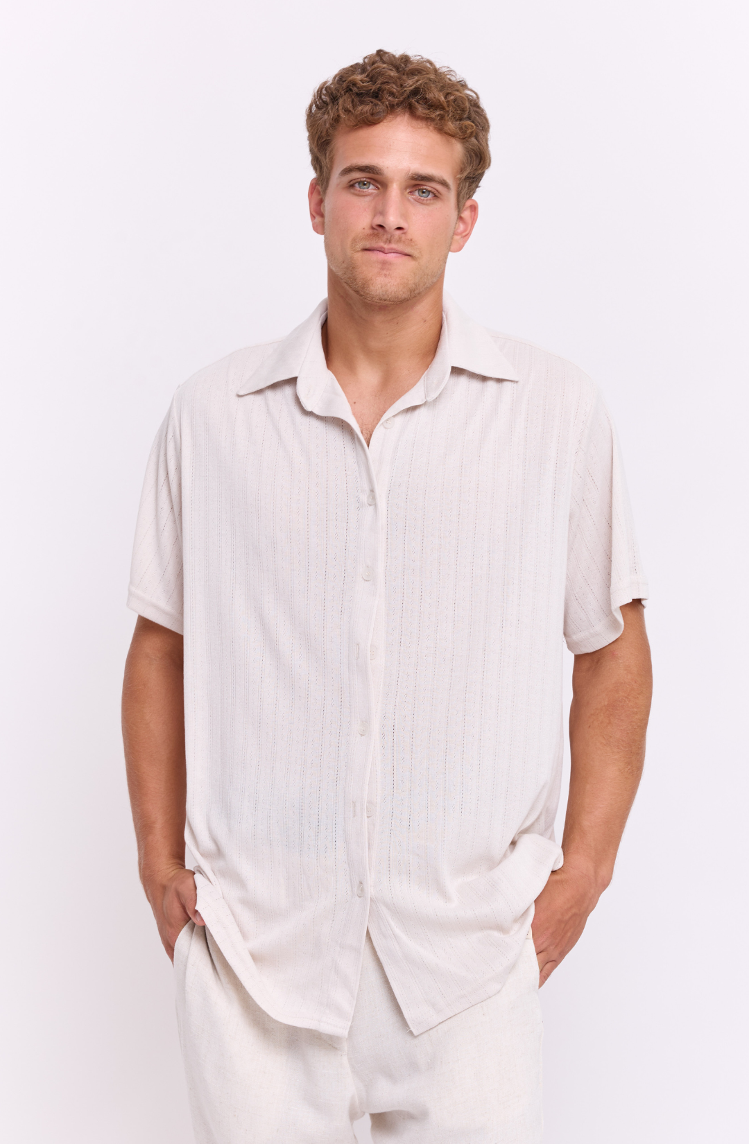 Stone pointill- Buttoned shirt