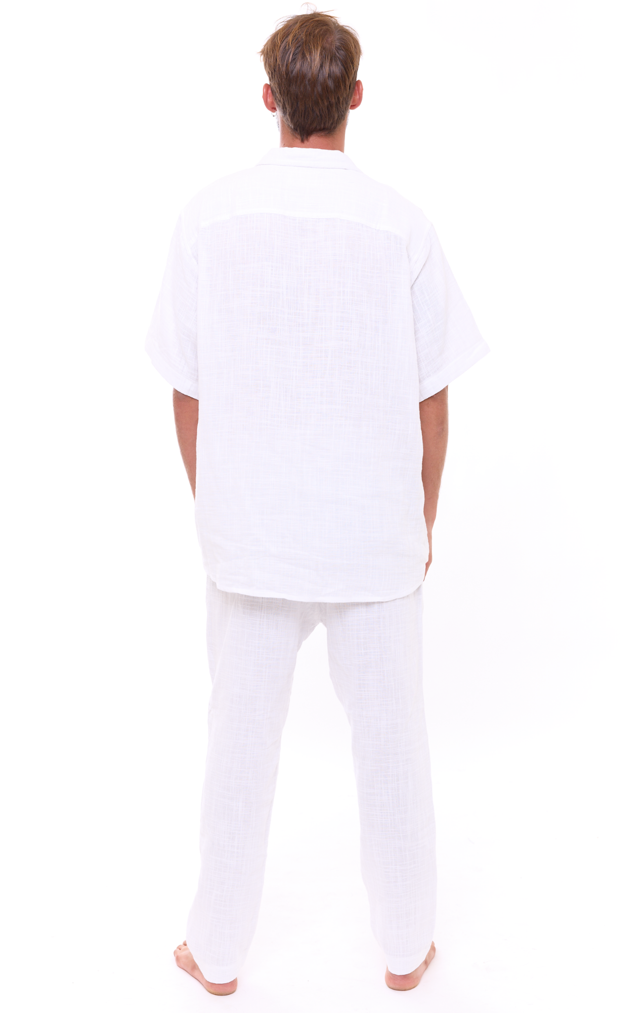 White texture - Cotton Long Pants