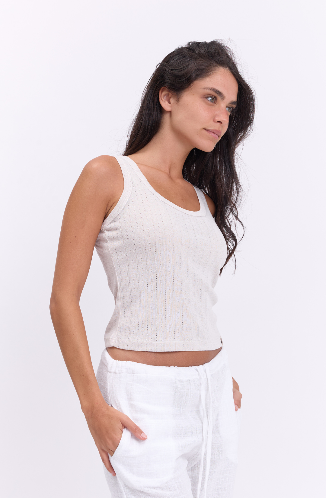 Tank top- stone pointeil