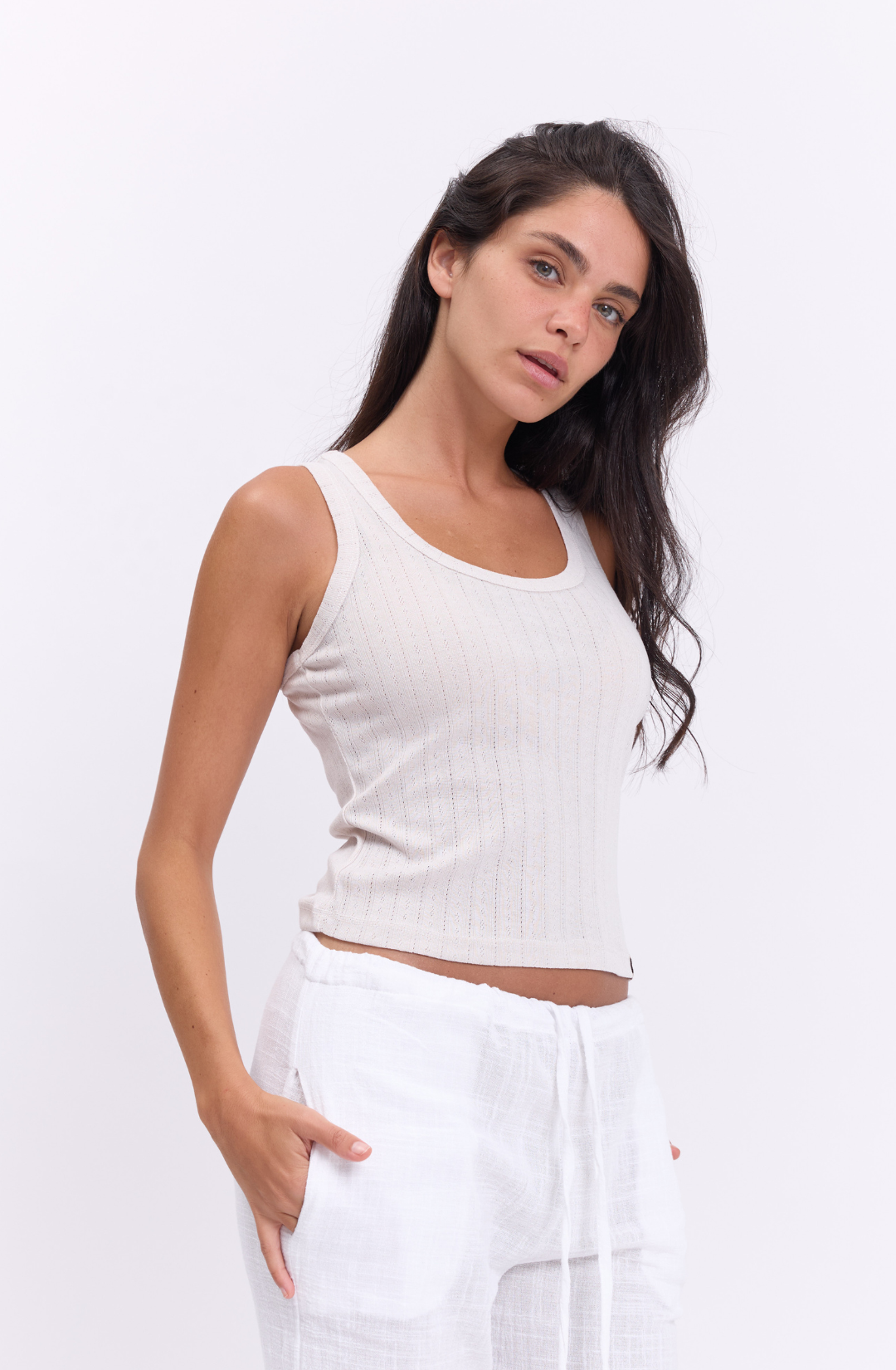 Tank top- stone pointeil