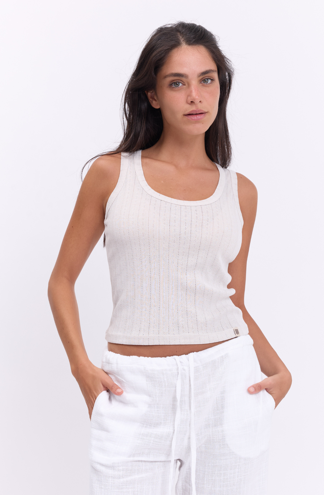 Tank top- stone pointeil