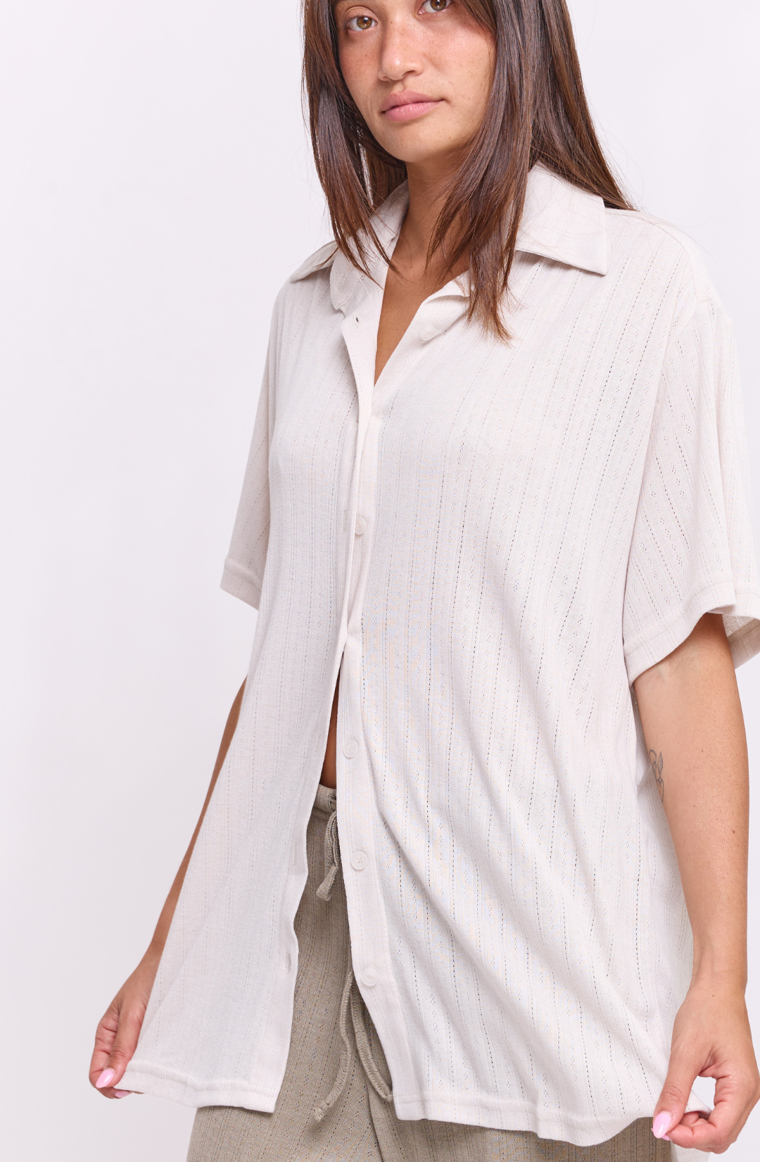 Stone pointill- Buttoned shirt