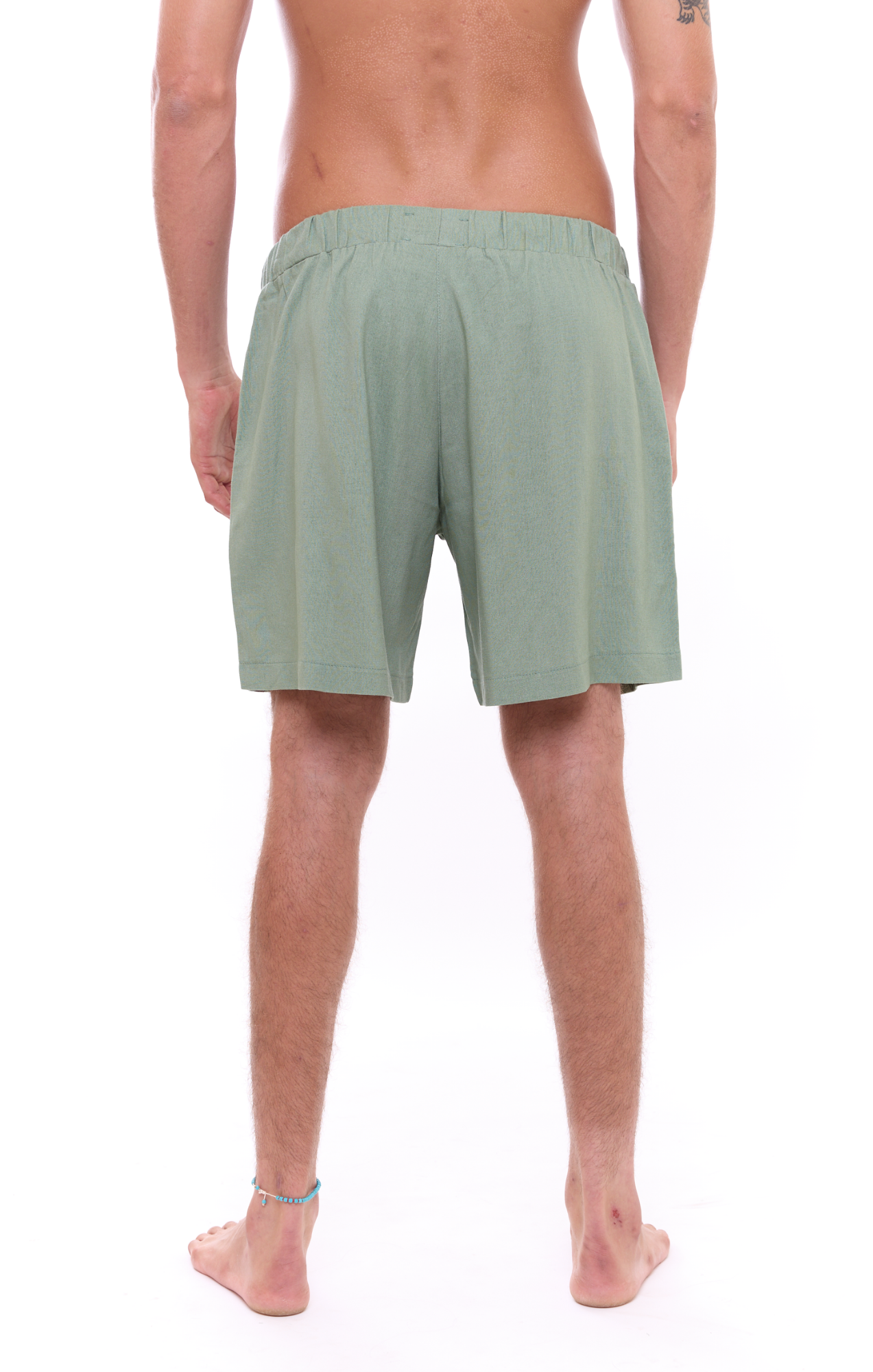 Green - Unisex Linen Shorts