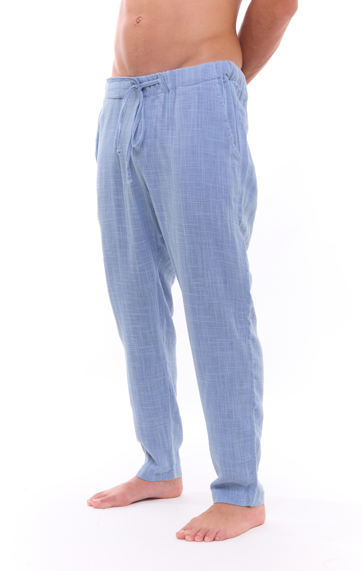 Blue texture - Cotton Long Pants