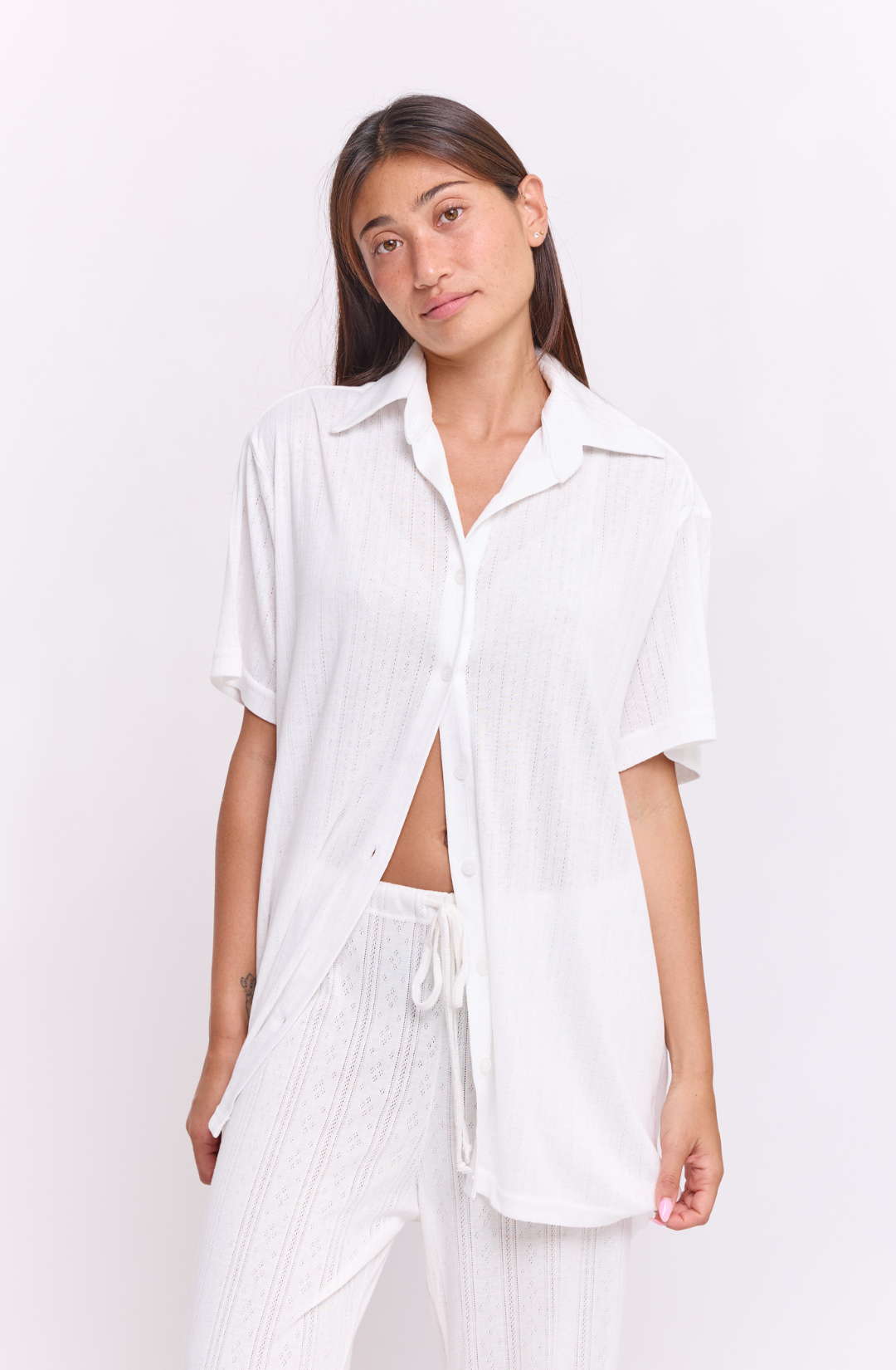 Off white pointill- Buttoned shirt