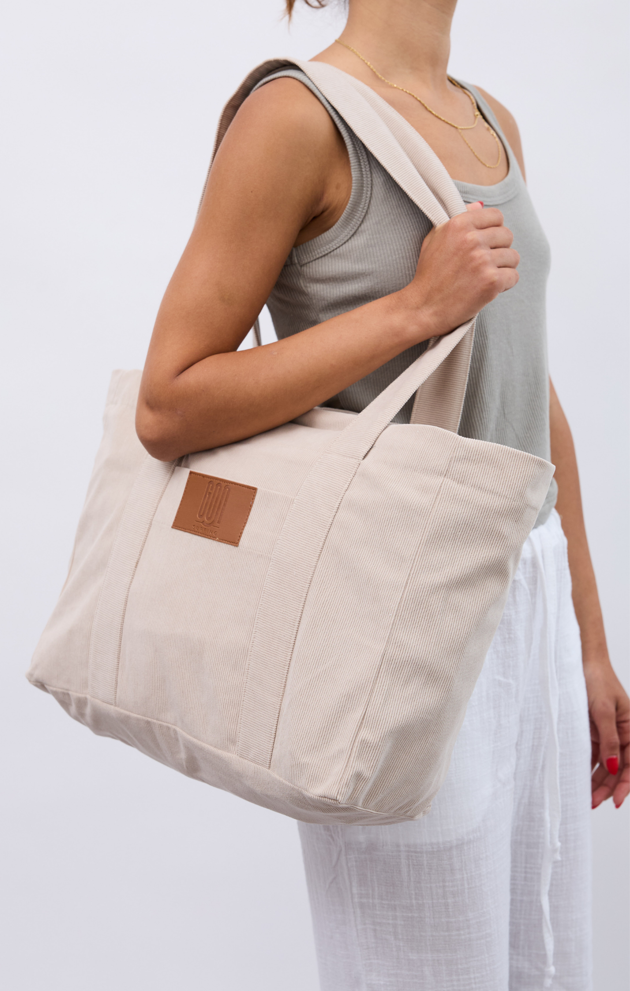 Cream  - Corduroy Bag