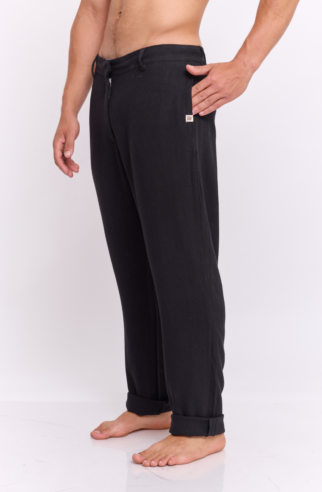 Black - Linen Long Pants