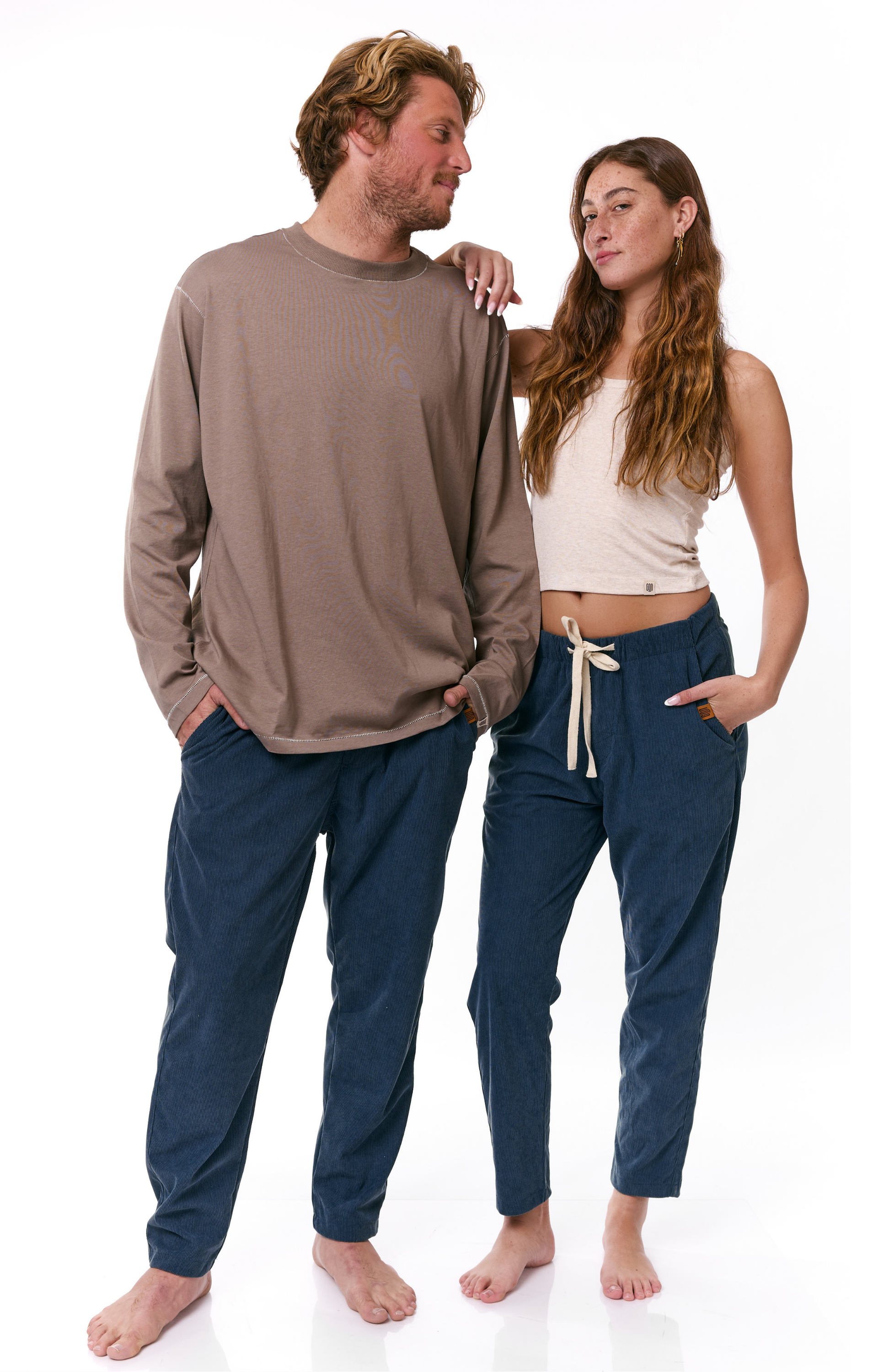 Blue - Corduroy Long Pants