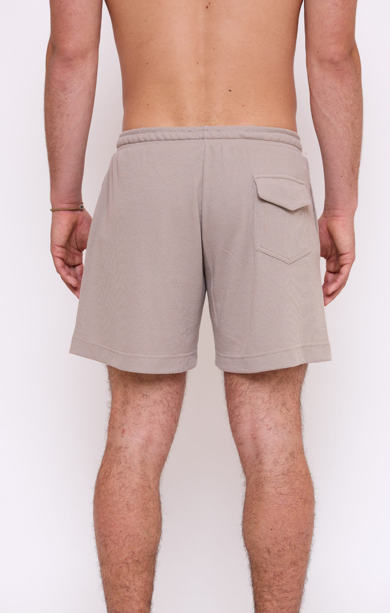 Khaki - Waffle Unisex Shorts