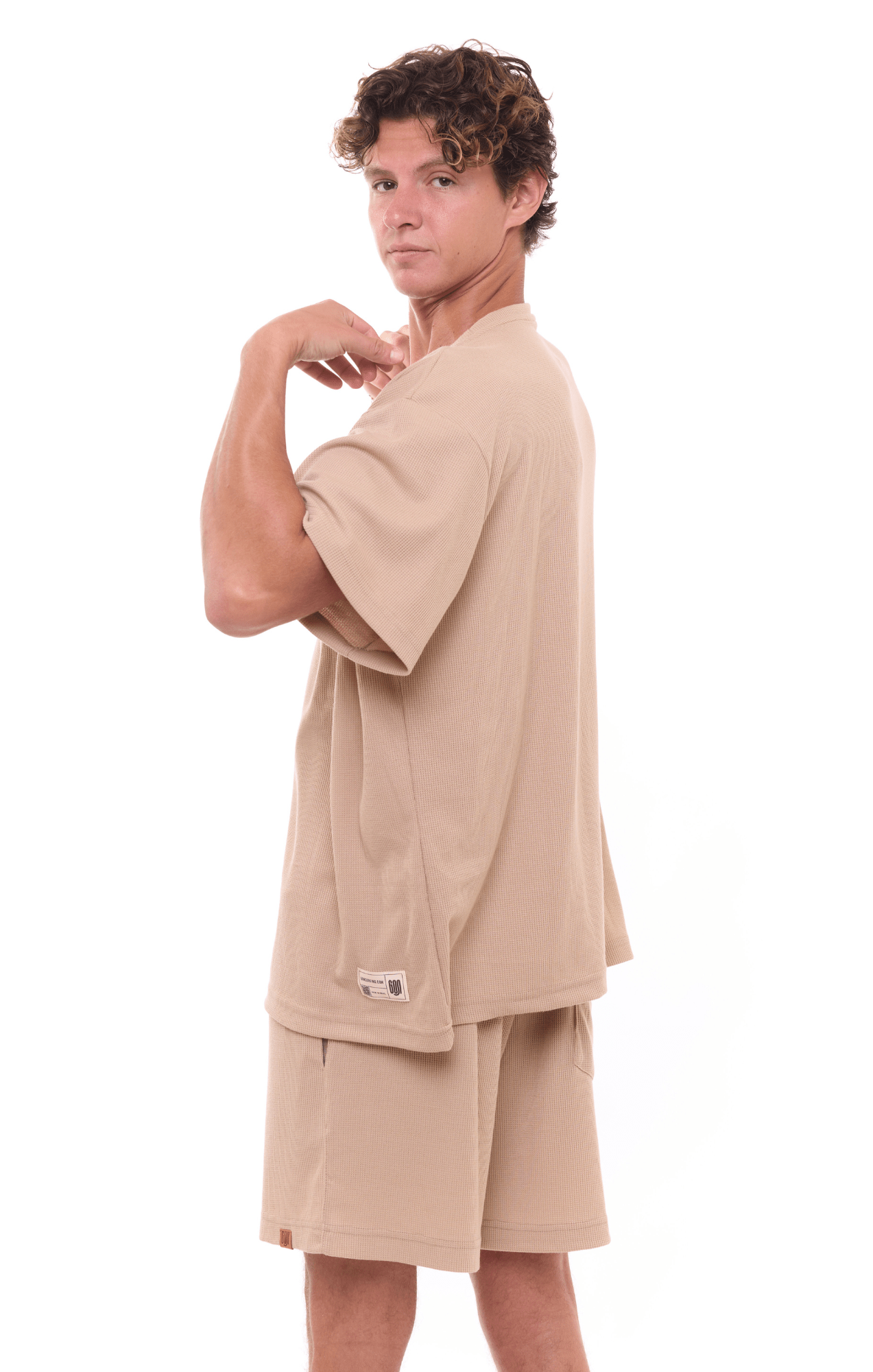 Beige - Waffle Unisex Shorts - GONSURFING