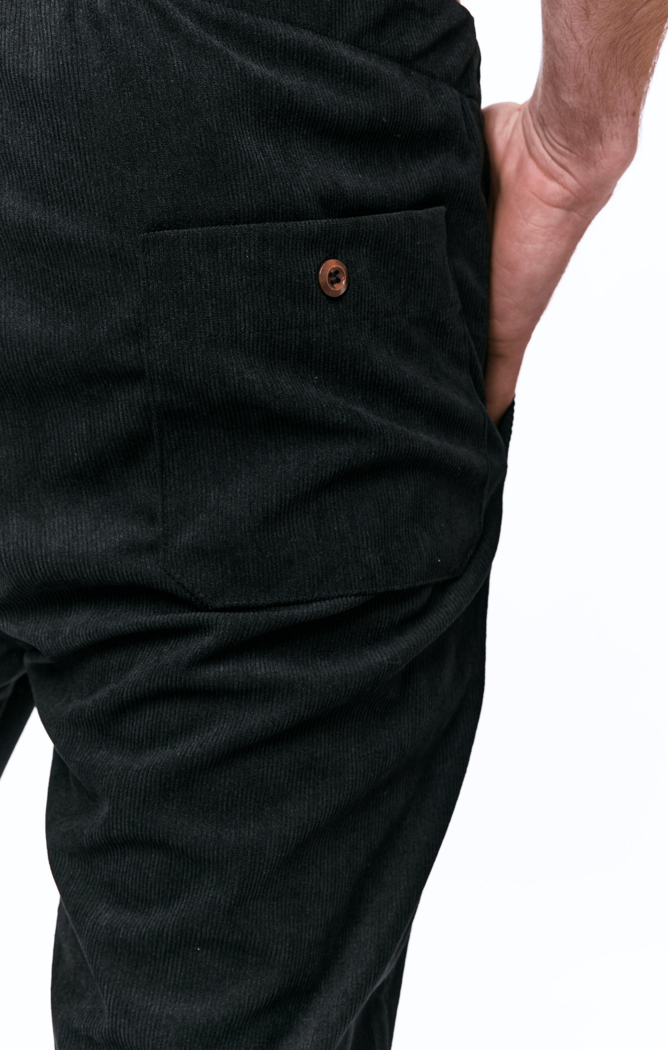 Black - Corduroy Long Pants - GONSURFING