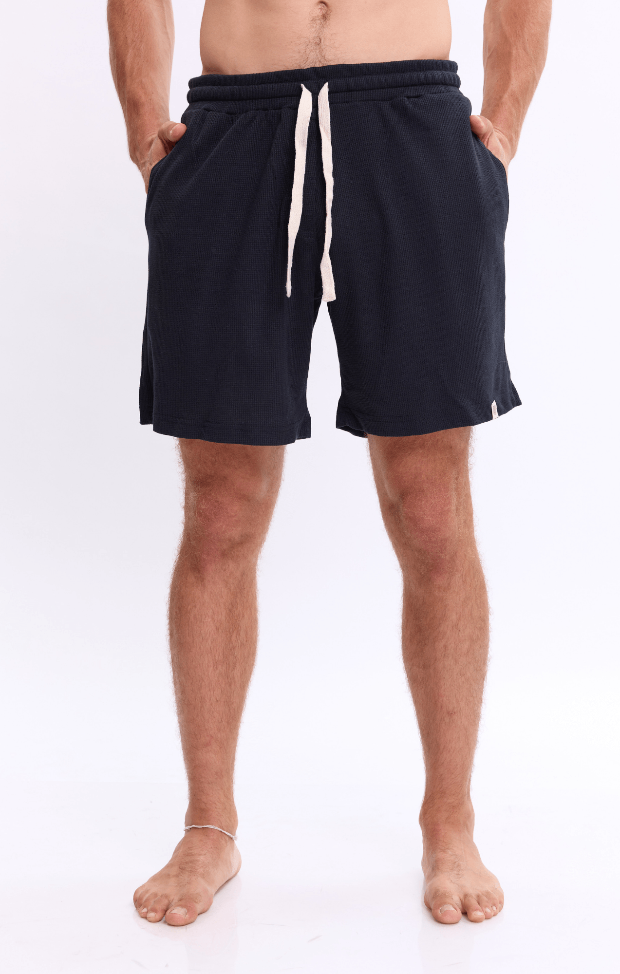 Black - Waffle Shorts - GONSURFING
