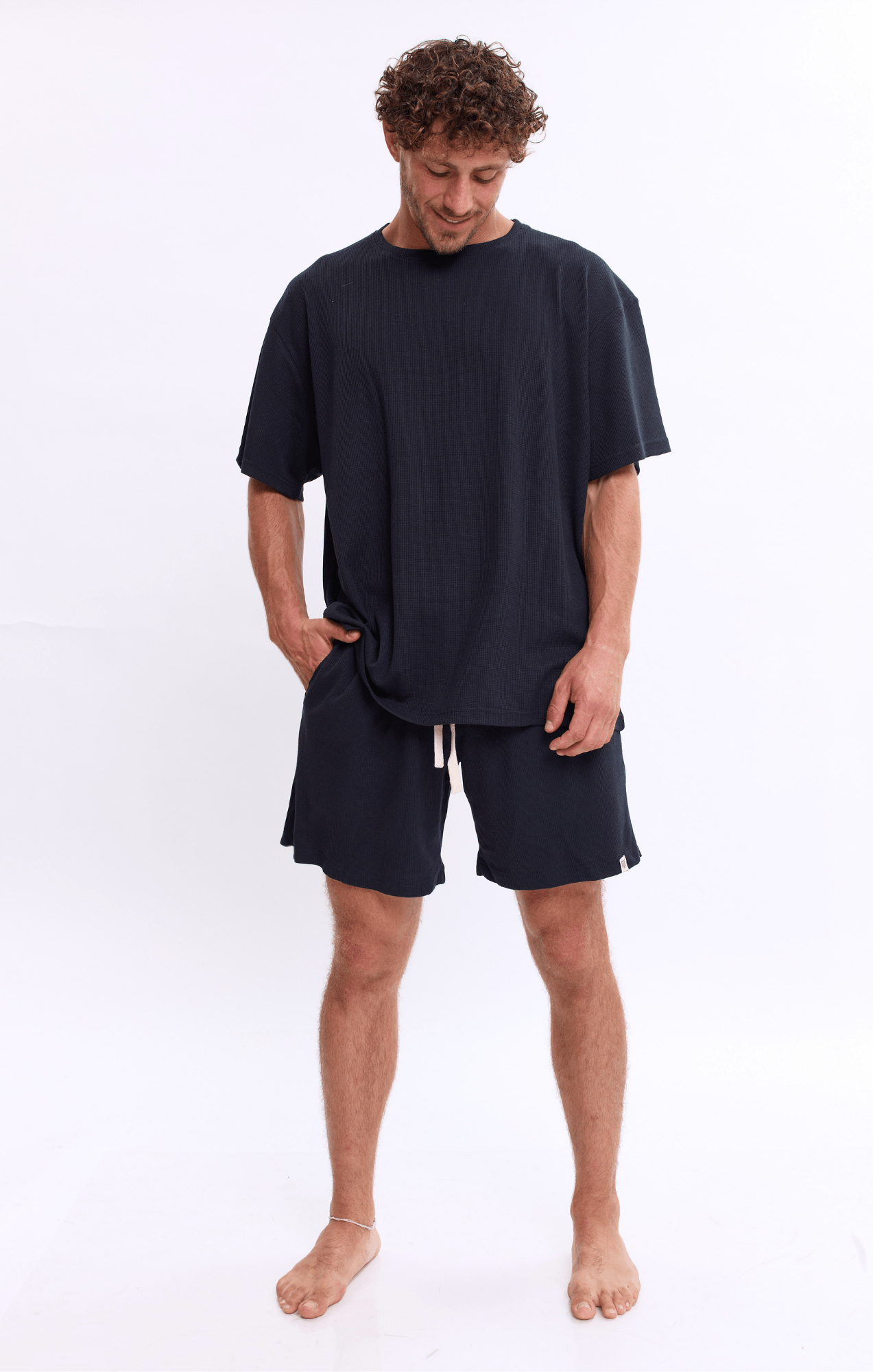 Black - Waffle T-Shirt - GONSURFING