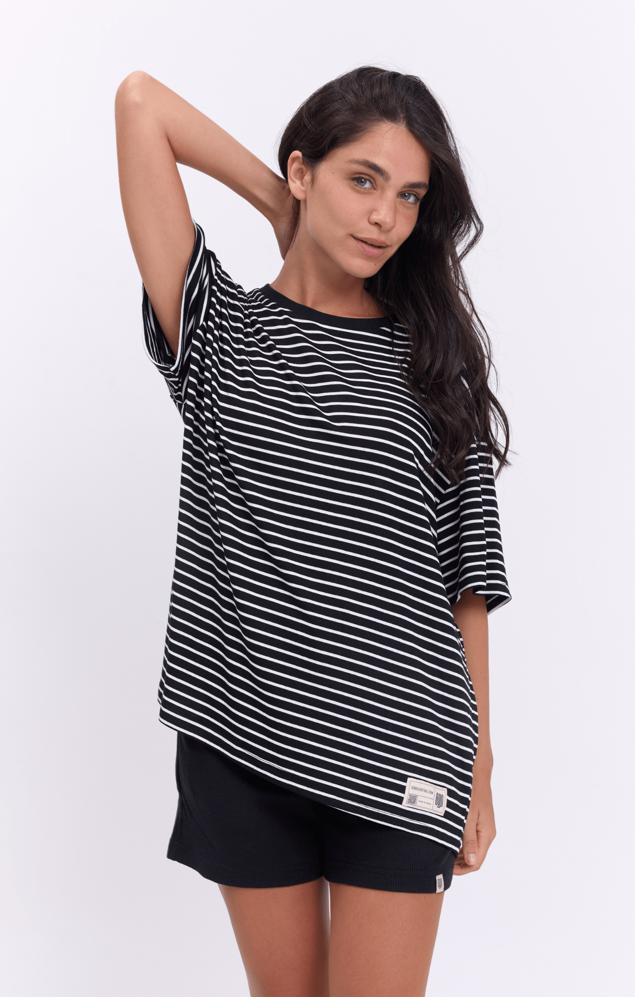 Black & White Stripes T-Shirt - GONSURFING