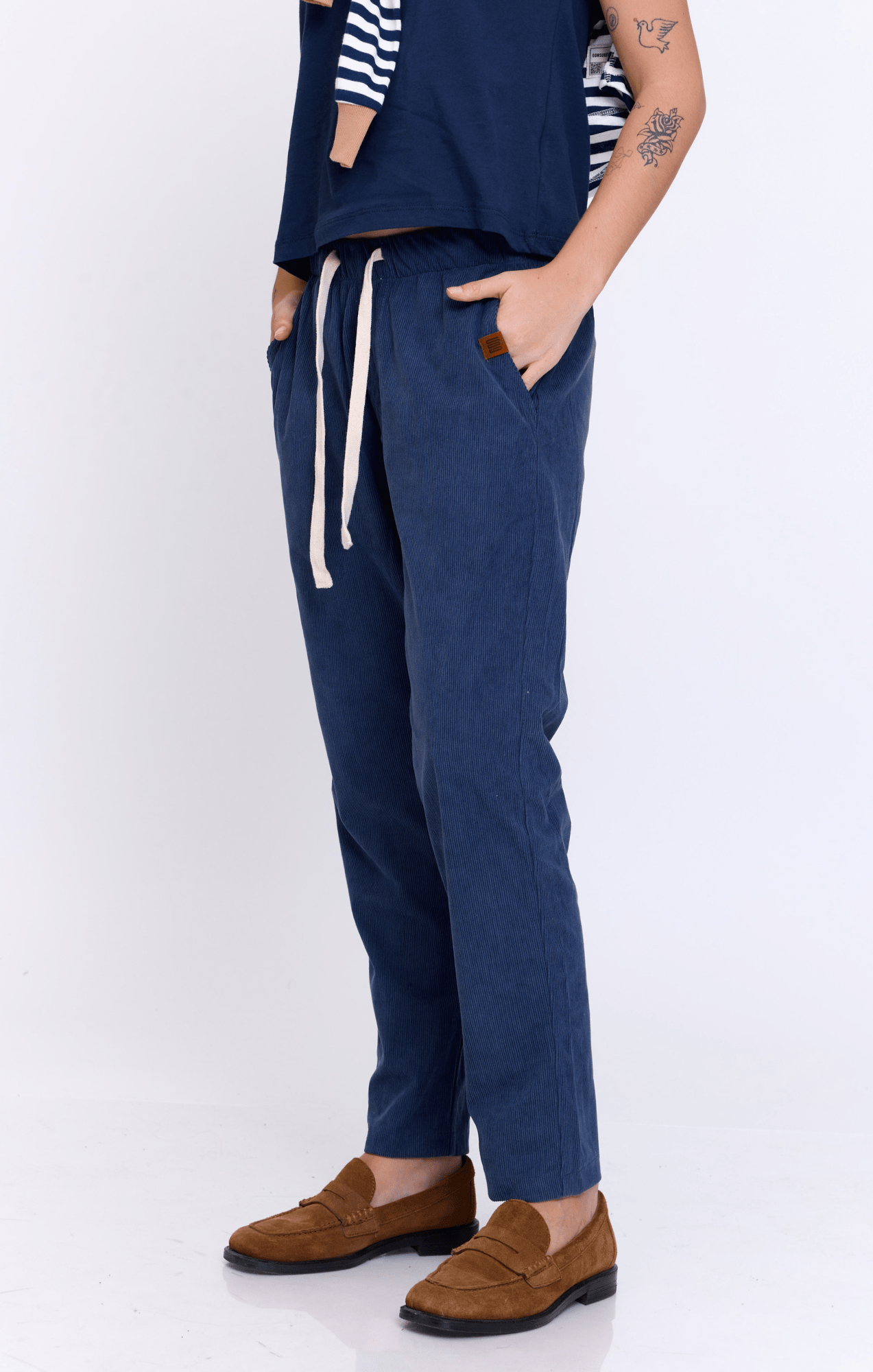 Blue - Corduroy Long Pants - GONSURFING