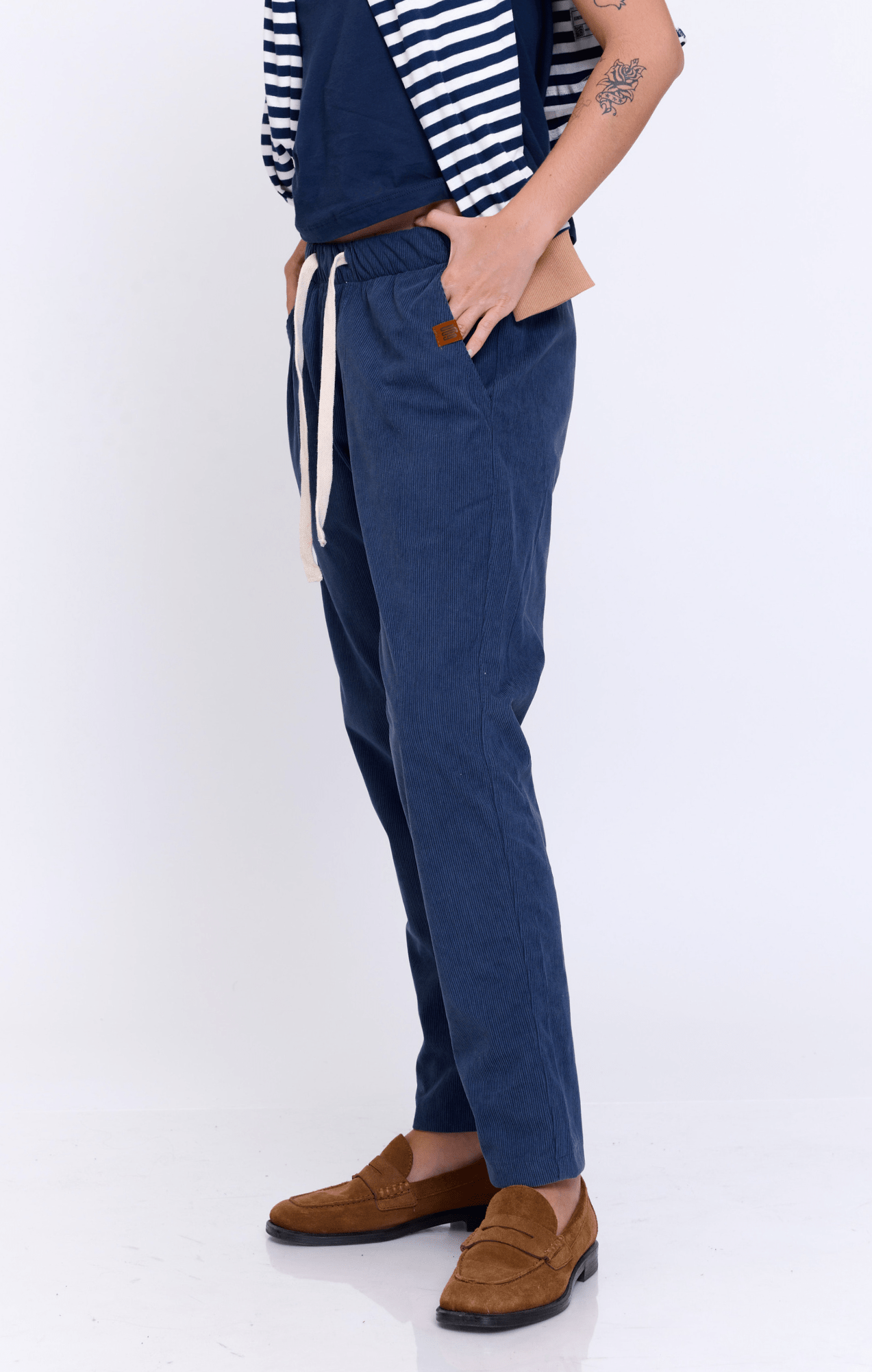 Blue - Corduroy Long Pants - GONSURFING