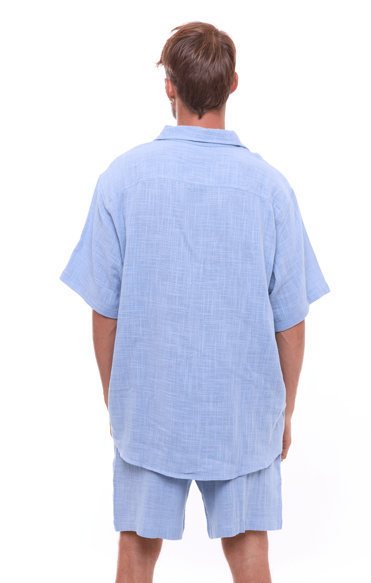 Blue texture - Unisex Oversize Cotton Shirt - GONSURFING