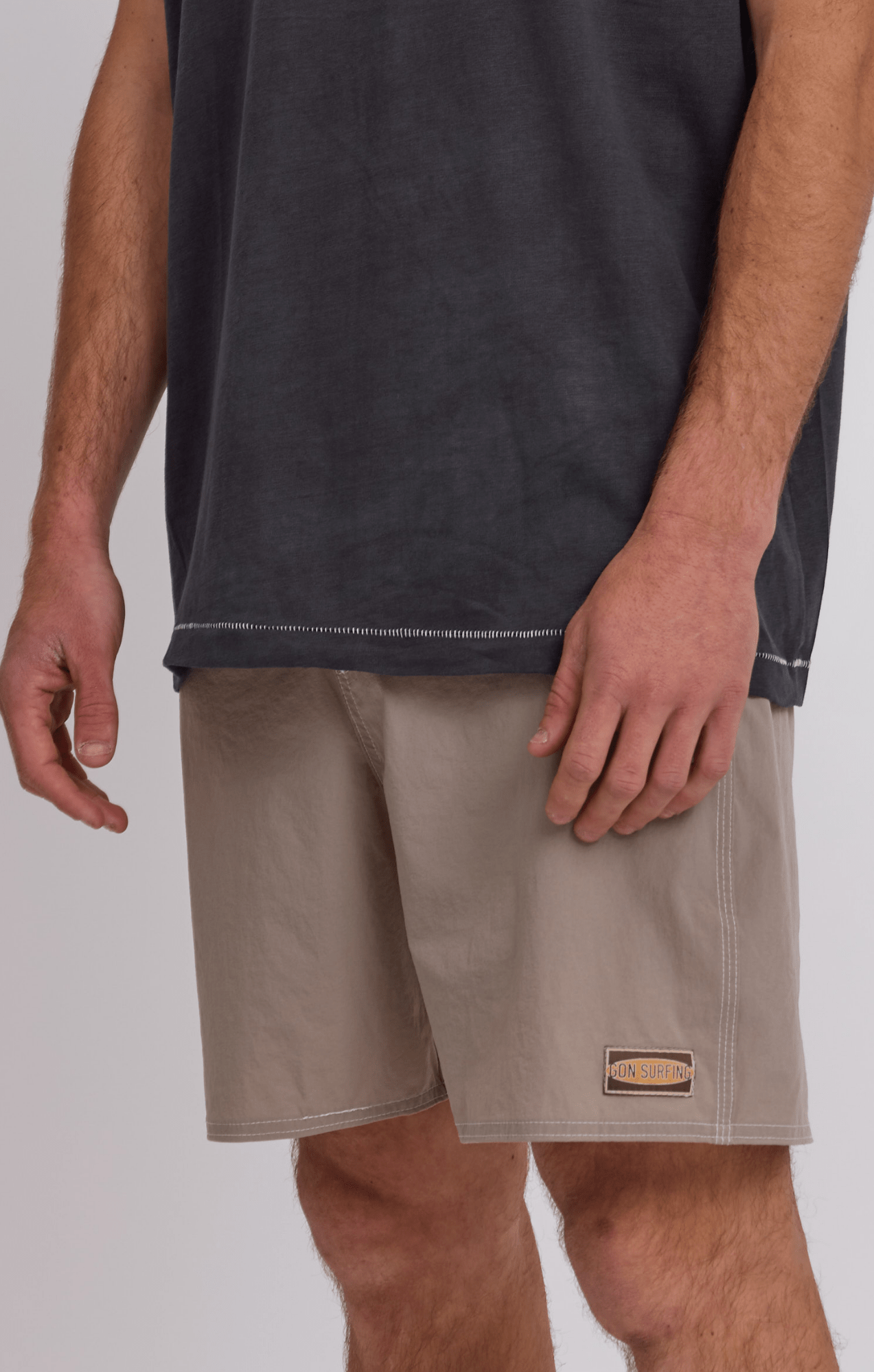 Boardshort - Greenish beige - GONSURFING