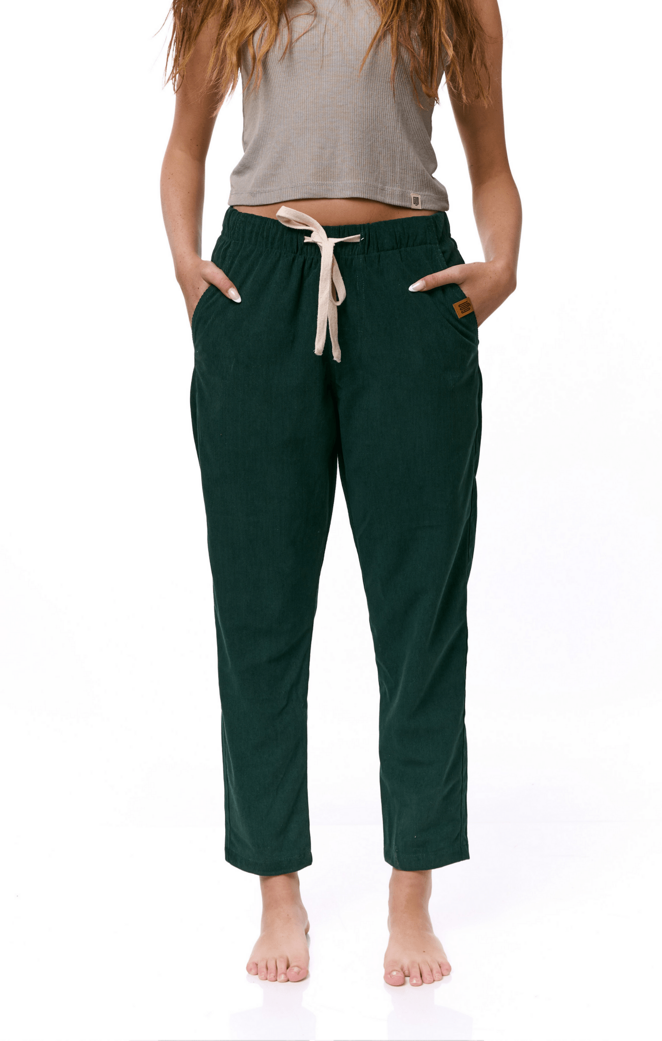 Bottle Green - Corduroy Long Pants - GONSURFING