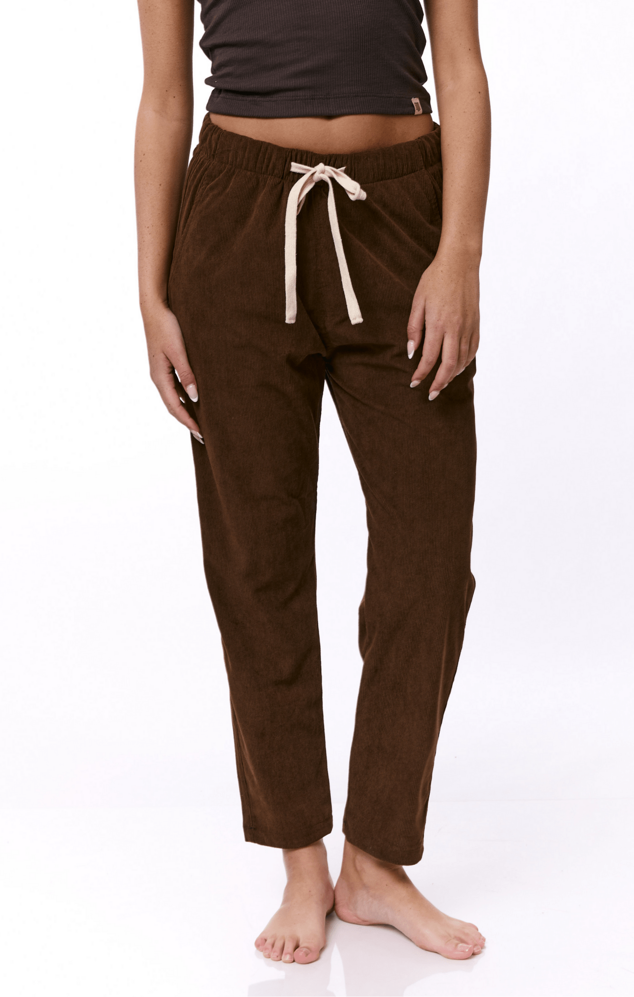 Brown - Corduroy Long Pants - GONSURFING