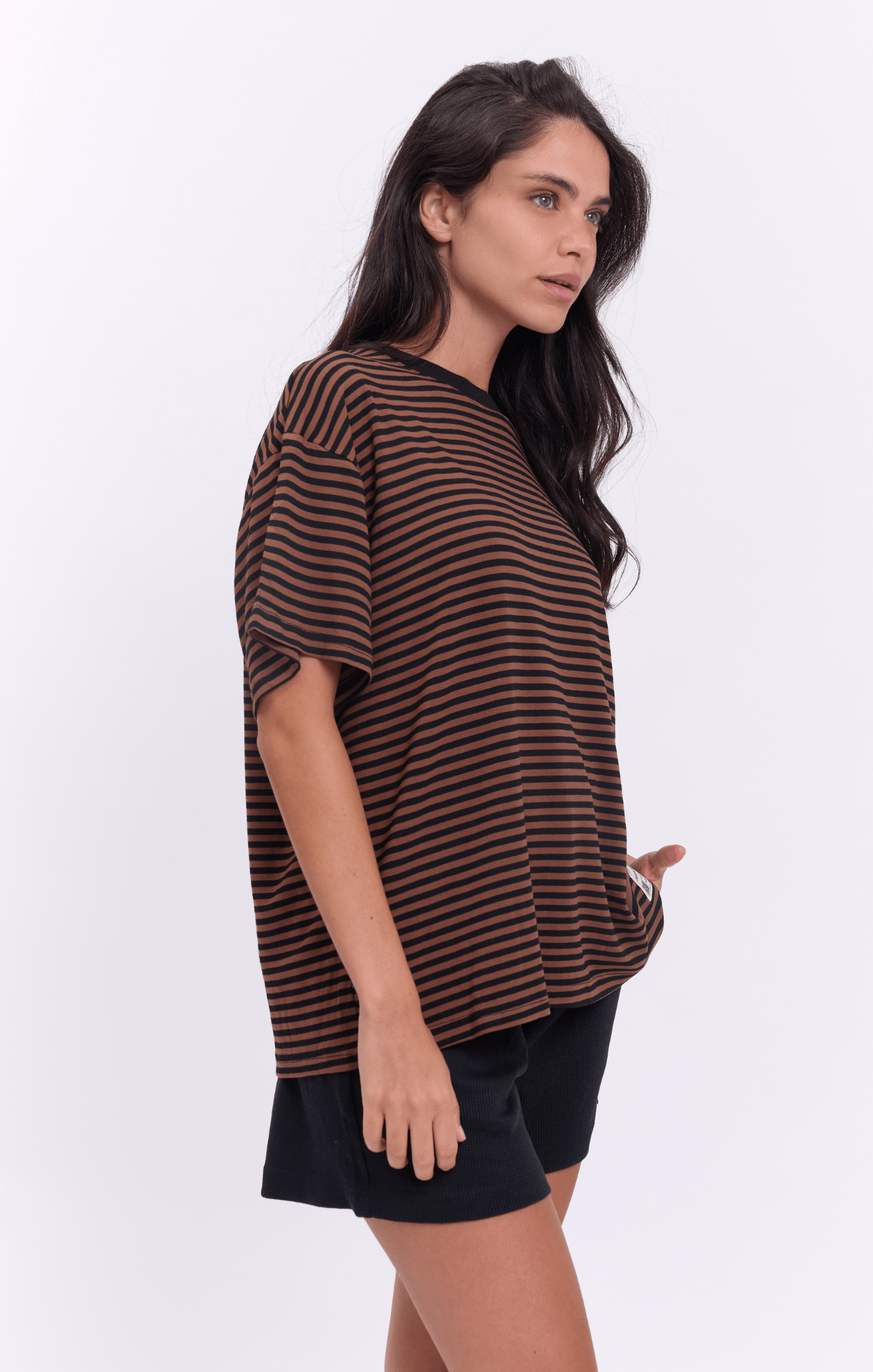 Brown Stripes - Oversize T-Shirt - GONSURFING